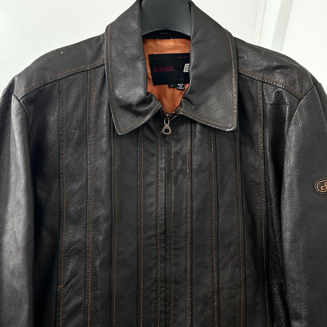 디젤 카우하이드 플리츠 자켓 상품이미지6