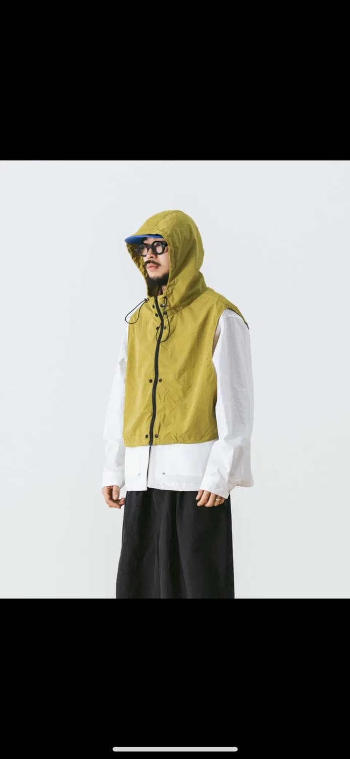 앵글런 Nylon Layered Crop Hoodie 상품이미지2