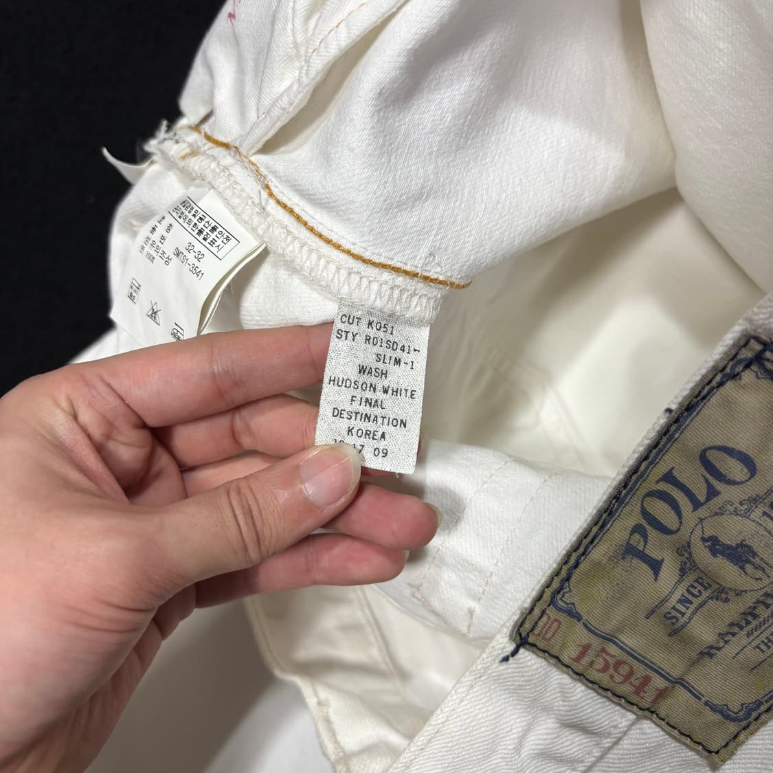 32 폴로 랄프로렌 스트레이트 화이트진 데님팬츠 상품이미지10