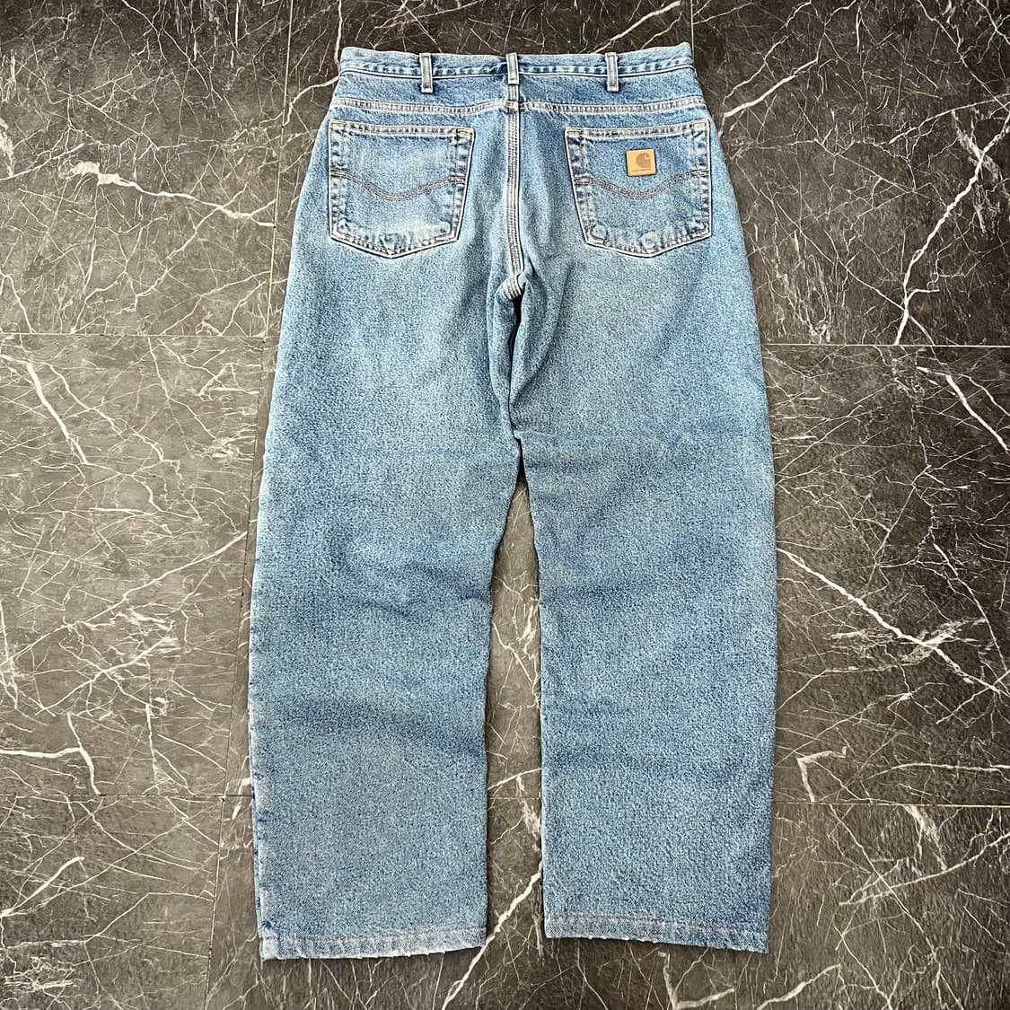 칼하트 B155 연청 데님 기모 팬츠 상품이미지5