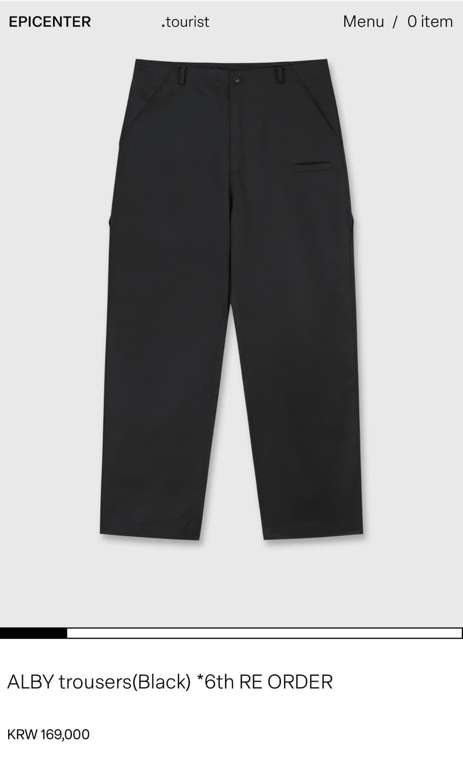 epicenter tourist ALBY trousers(black) 상품이미지1