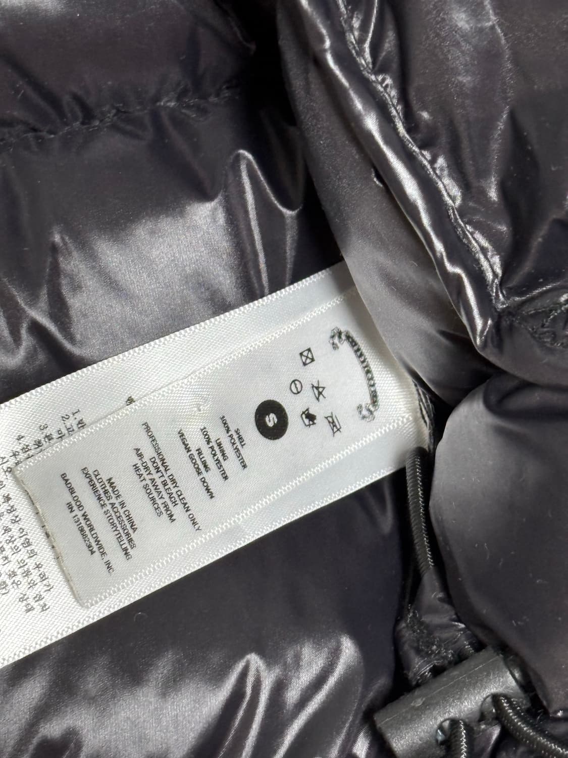 배드블러드 바이퍼31-1 라이트웨이트 후드 푸퍼 블랙 S 상품이미지4