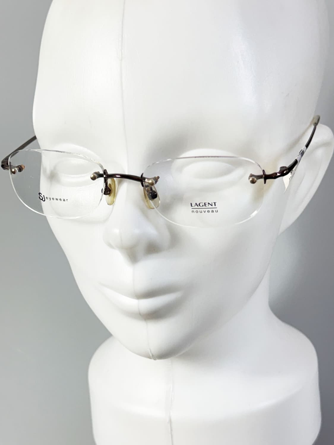 서전 LAGENT 무테 스퀘어 프레임 빈티지 안경 상품이미지9
