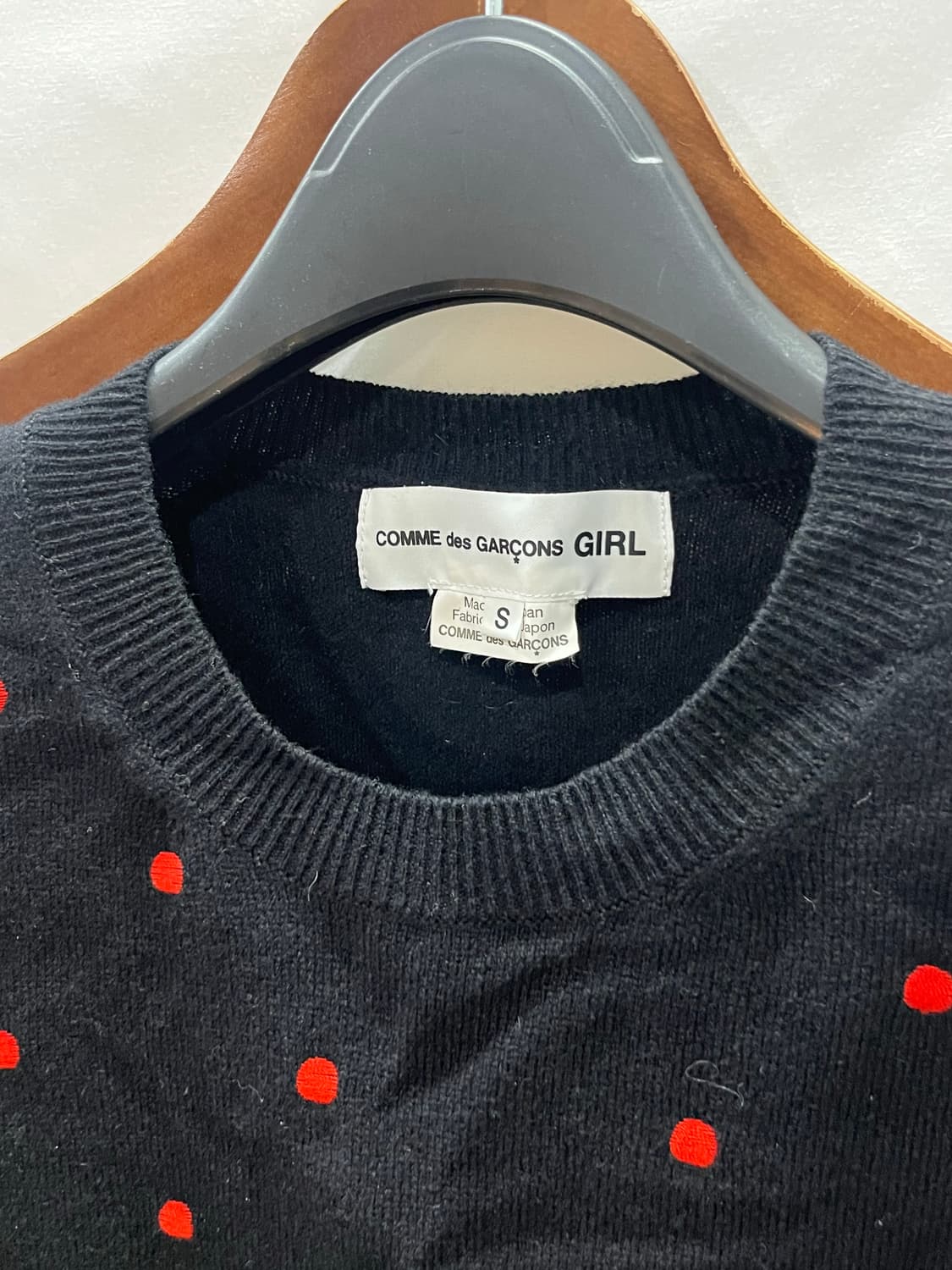 꼼데가르송 걸 블랙 도트 니트 S 상품이미지2