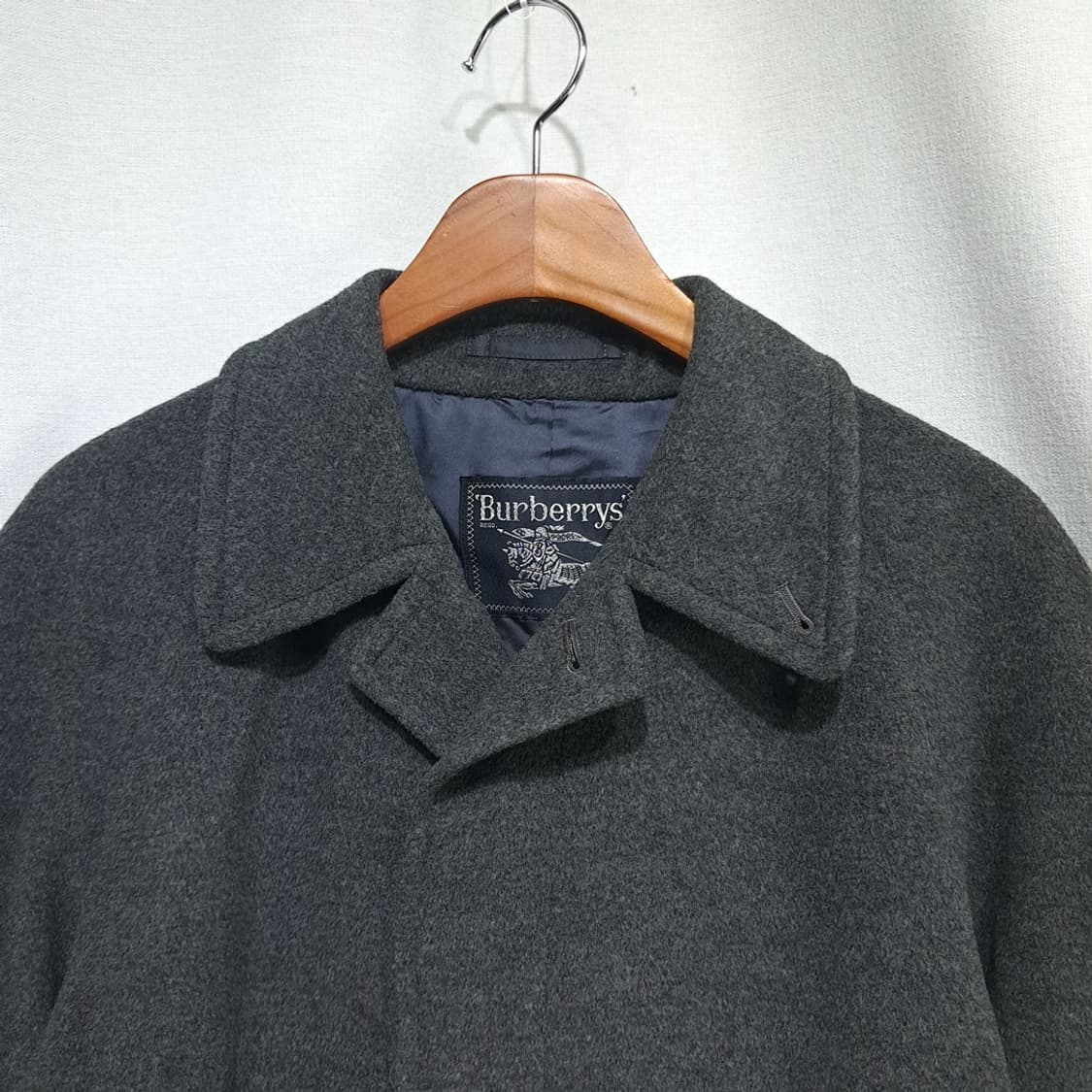 CN986W L 버버리 일본판 차콜그레이 퓨어울 롱코트 상품이미지2
