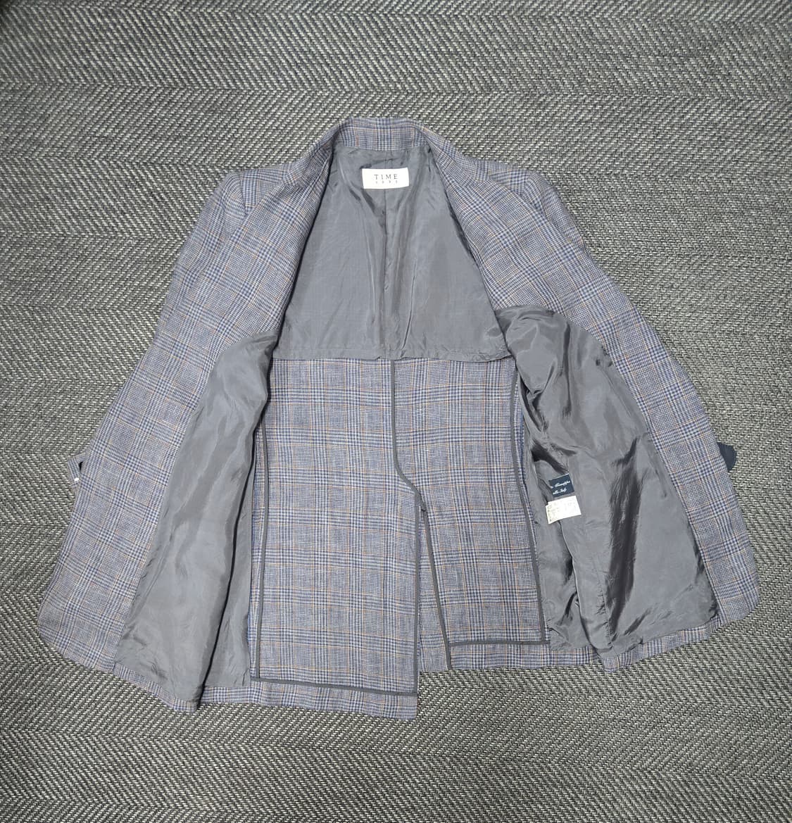한섬 타임 TIME 체크 벨트 자켓 마93%자켓 상품이미지3