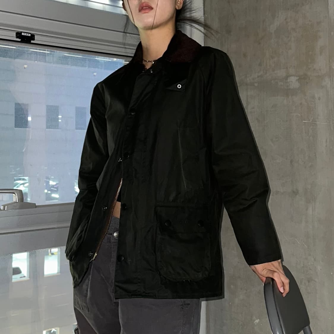 Barbour Beaufort Wax Jacket (olive) 상품이미지1