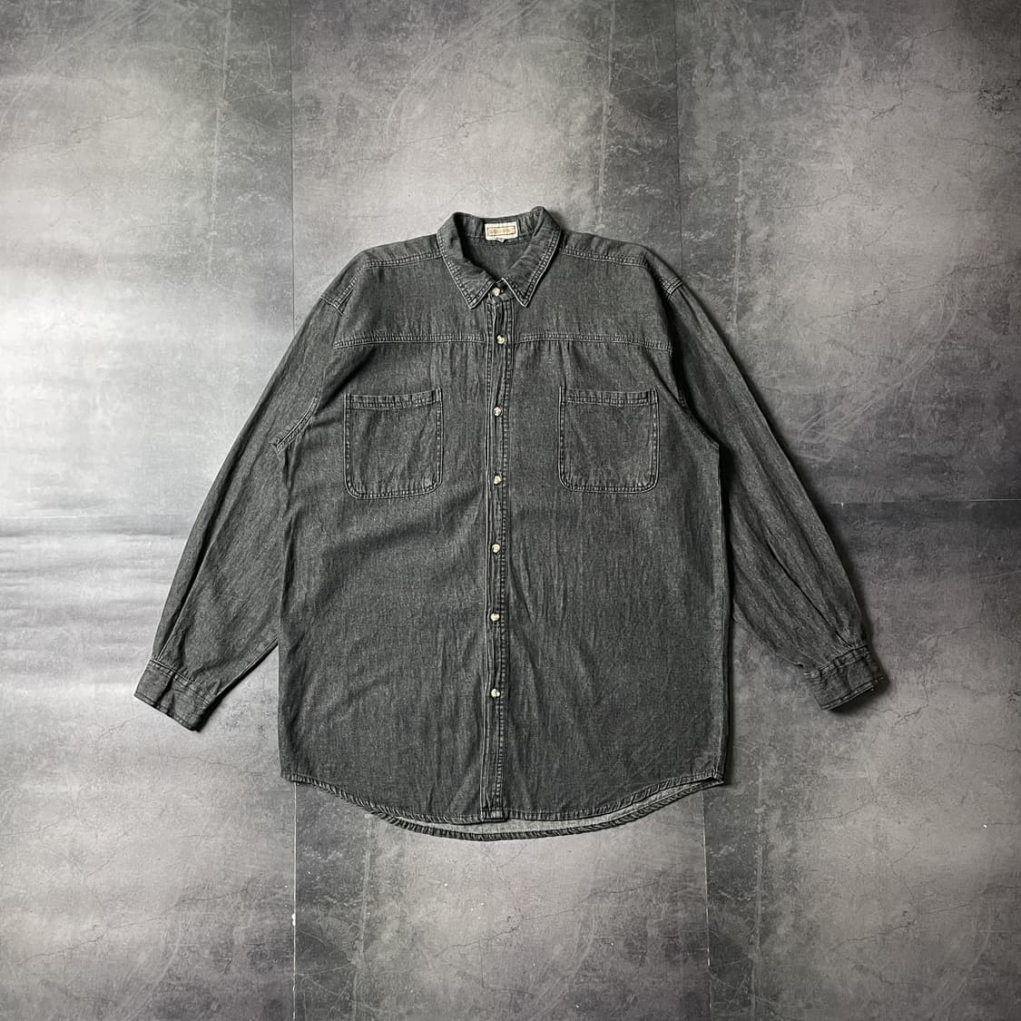 UNKNOWN 빈티지 차콜 데님 코튼 셔츠 A00666 상품이미지1