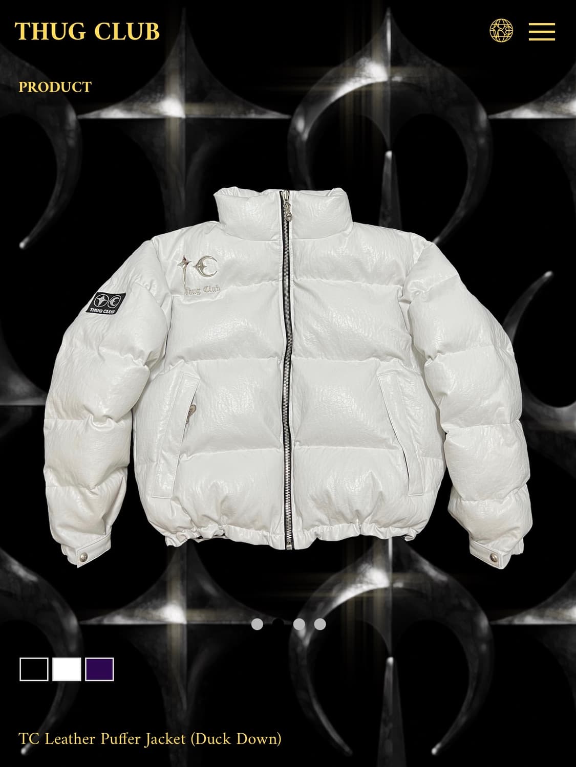 떠그클럽 래더 푸퍼 자켓 (화이트) -2size- 미착용 새상품 상품이미지1