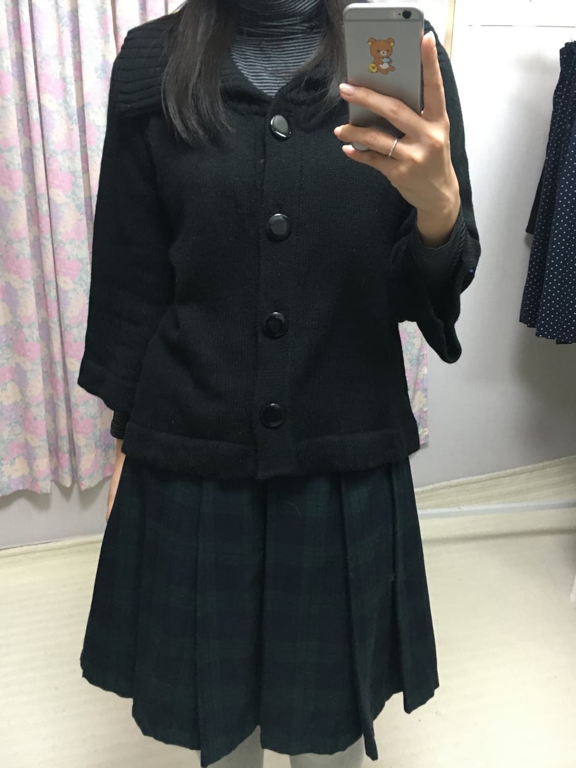 블랙 카라 가디건 상품이미지3