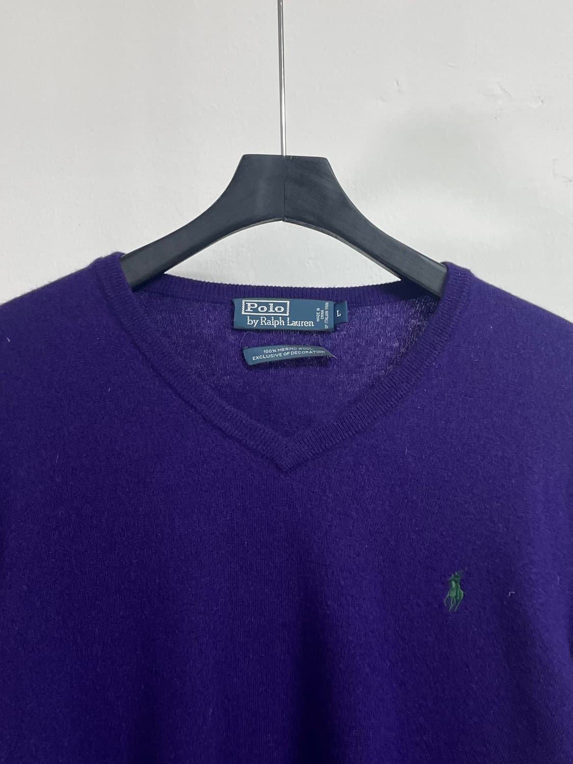 폴로 랄프로렌 밀라노 울 브이넥 니트 (on.557) 상품이미지2