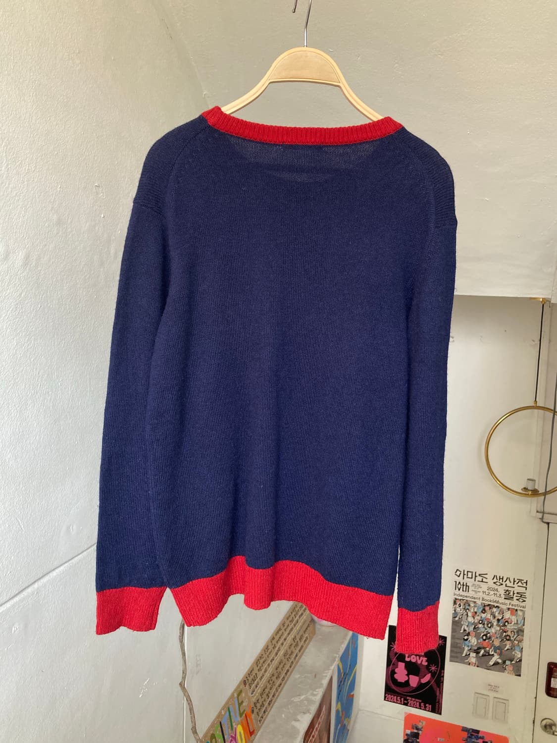 HUS PUPPY 네이비 패치 니트 상품이미지6