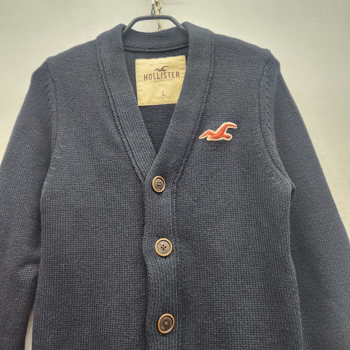 홀리스터 로고 네이비 니트 가디건 L(M) 남여공용 상품이미지2