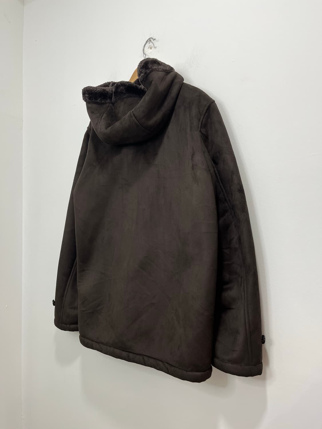 일본 빈티지 모리걸 브라운 무스탕 후드 코트 상품이미지7