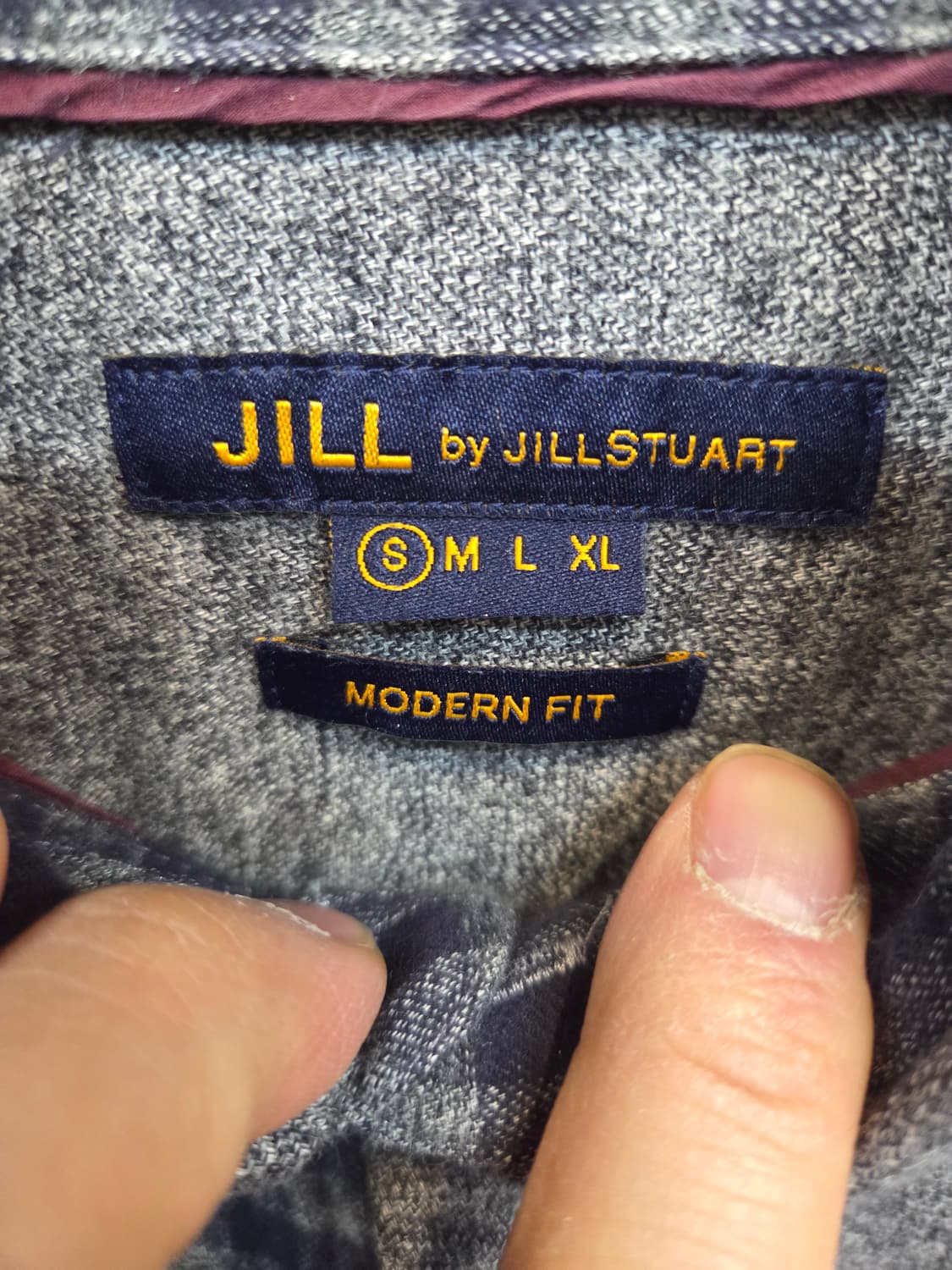 질스튜어트 패치워크 체크 플란넬 셔츠긴팔 s 상품이미지3