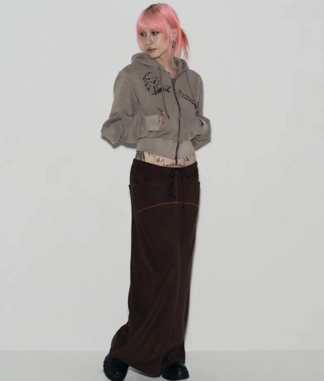 setupexe 태리 로우라이즈 롱스커트 상품이미지4