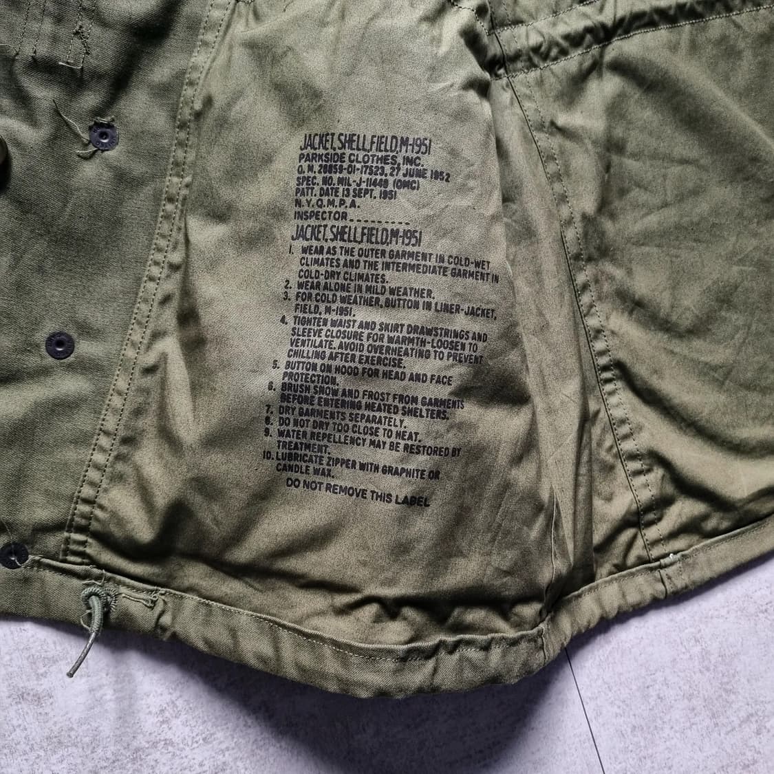 M-51 Field Jkt 1st Type S-R [Almost New] 상품이미지6