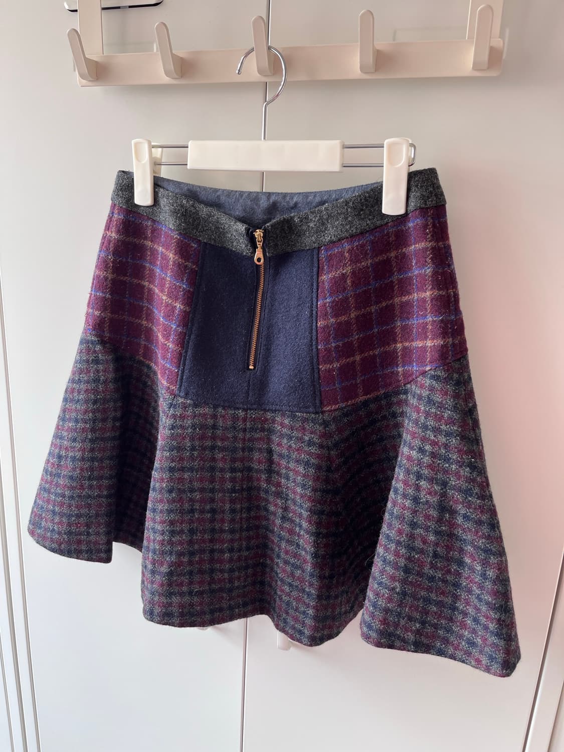 Kumikyoku x Moon 트위드 배색 플레어 스커트 상품이미지9