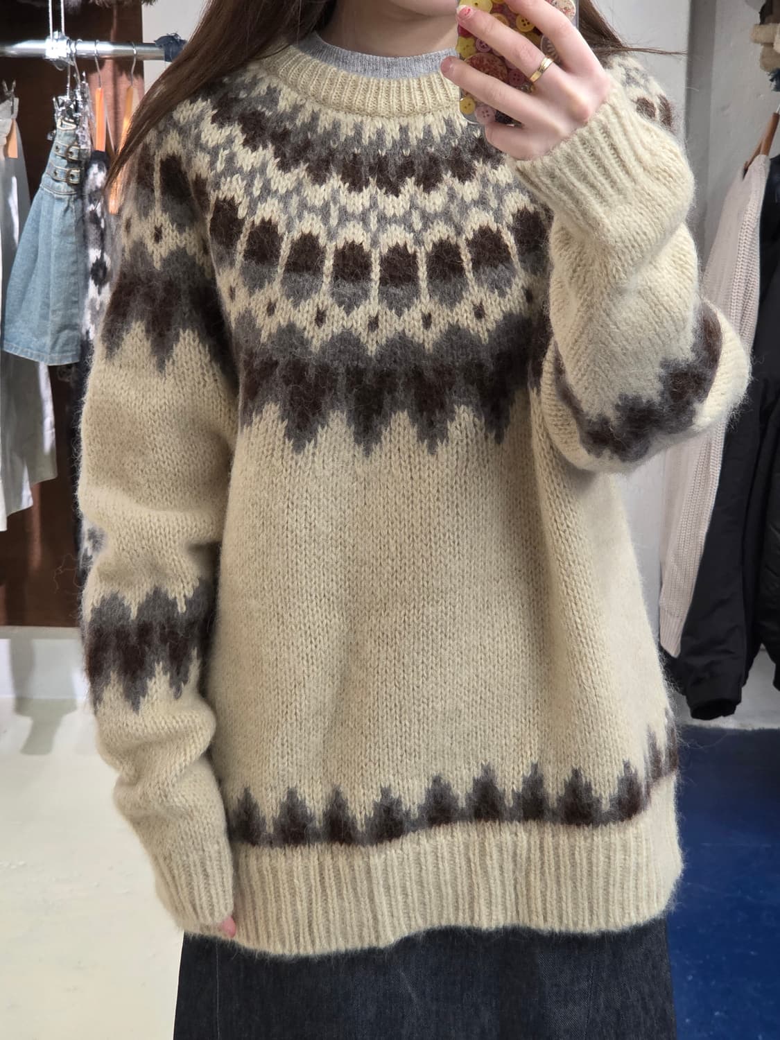 Batoner 바토너 Japan 모헤어 노르딕 니트 상품이미지1