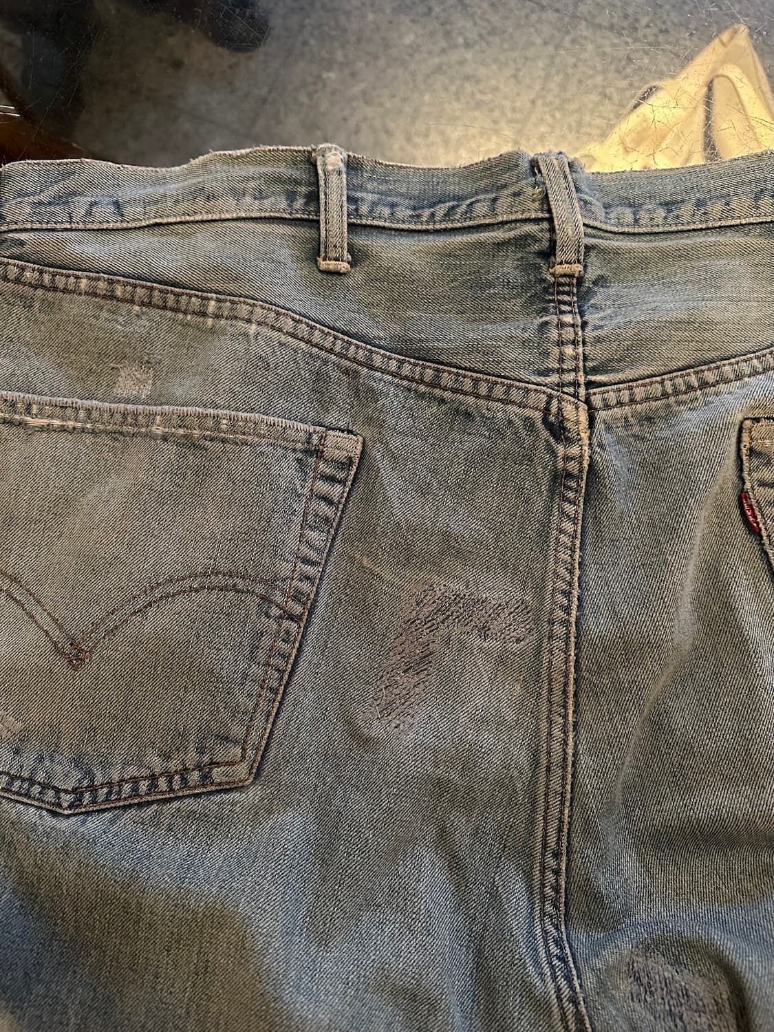 빅사이즈 60s USA 빈티지 리바이스 501 빅e 셀비지 데님 팬츠 상품이미지9