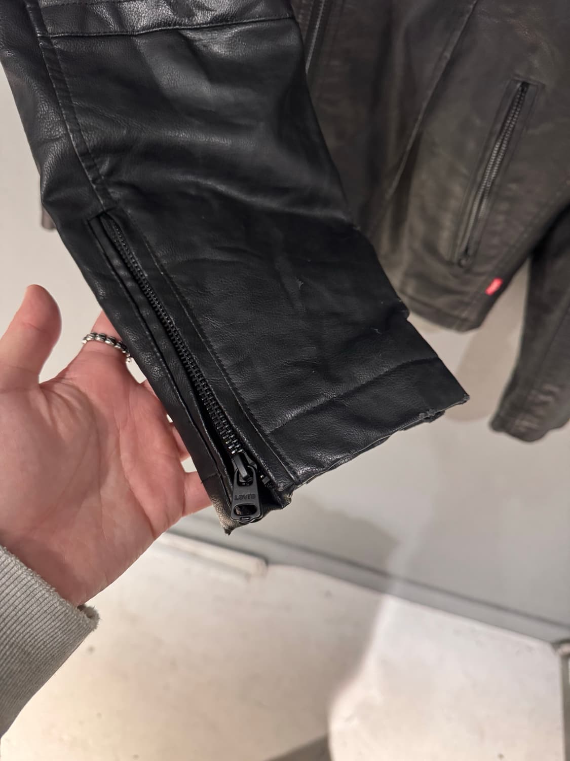리바이스 후드 바이커 가죽자켓  상품이미지8