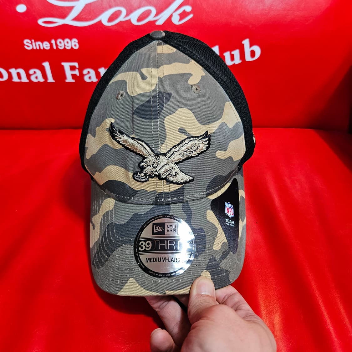 뉴에라 x NFL 카모플라쥬 메쉬 볼캡 M/L size 상품이미지2