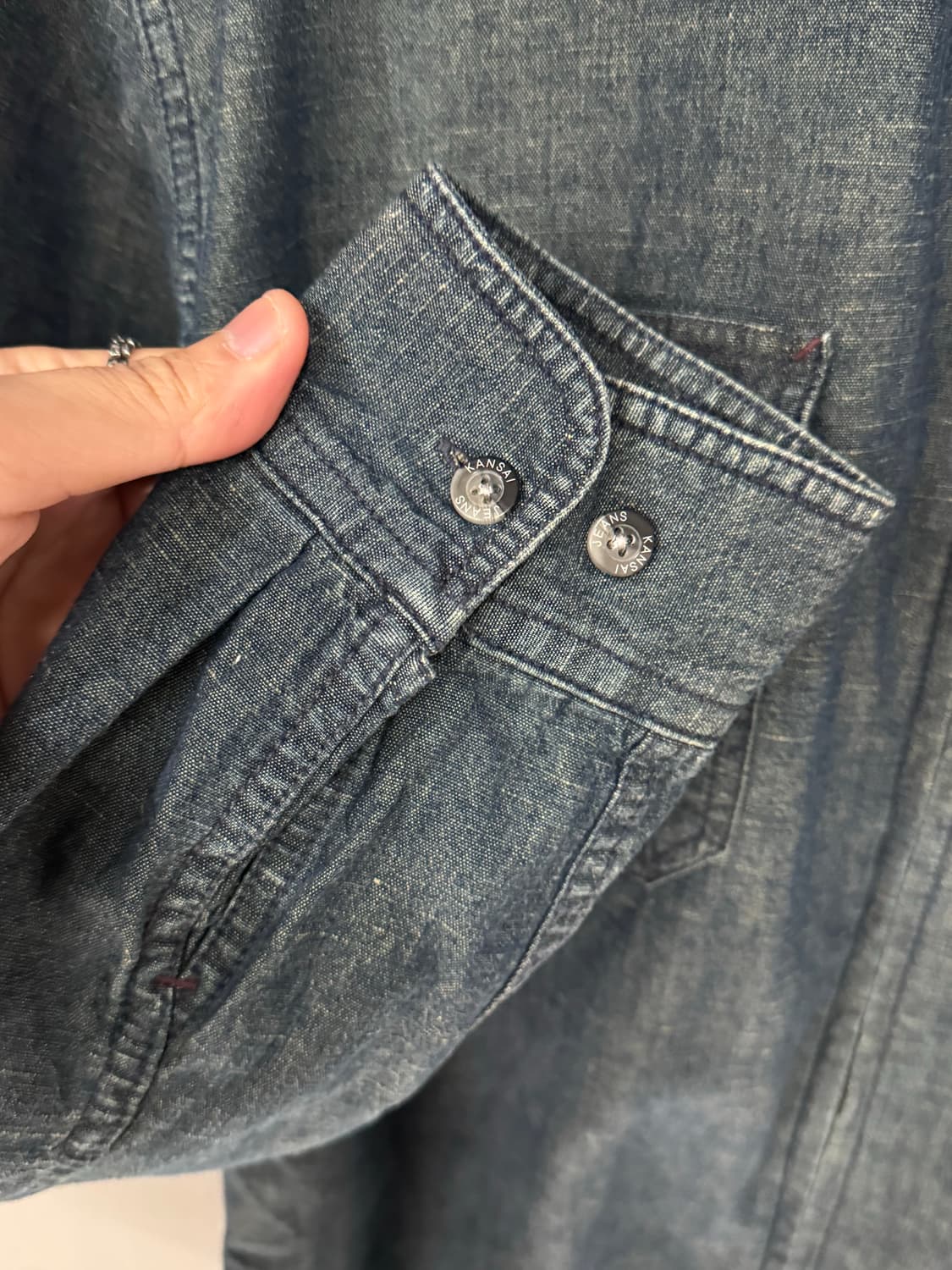 간사이 야마모토 진스 인디고 데님 집업자켓 상품이미지6