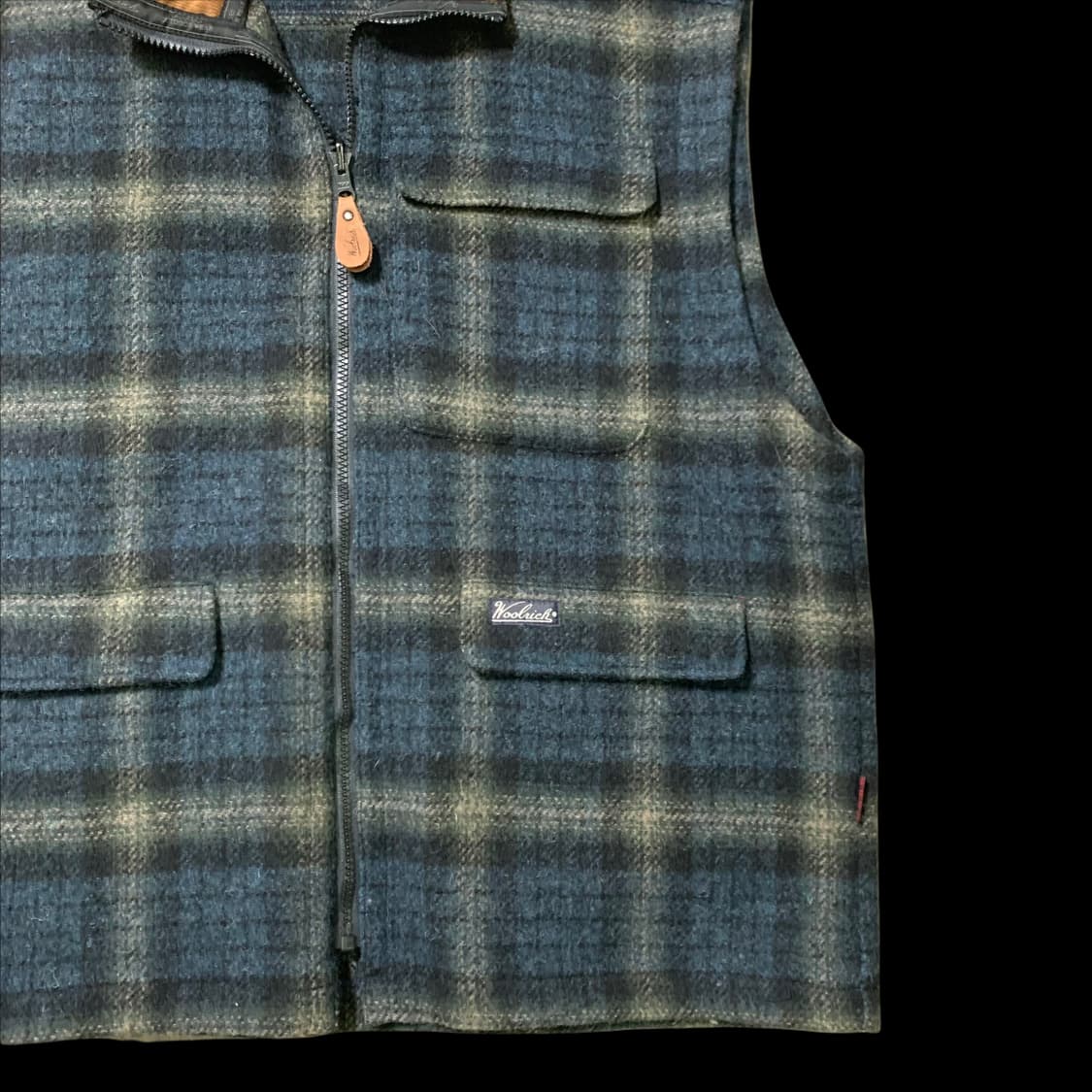 [L~XL] 울리치 채크 울 집업 베스트 상품이미지5