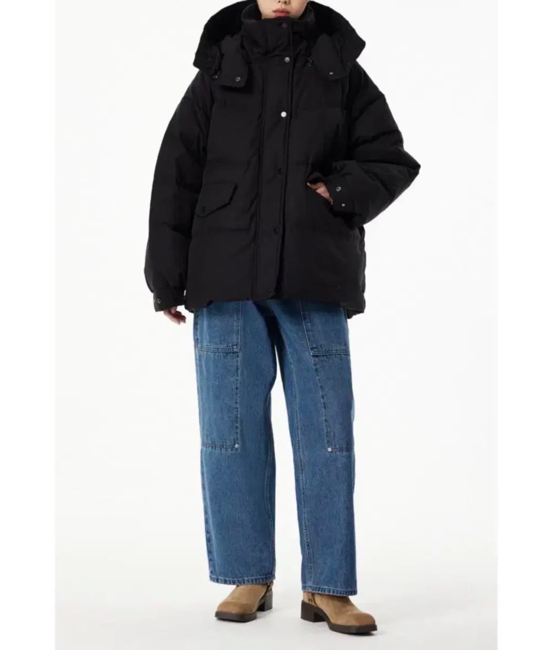 스튜디오 톰보이 후디탈부착 다운패딩 상품이미지1