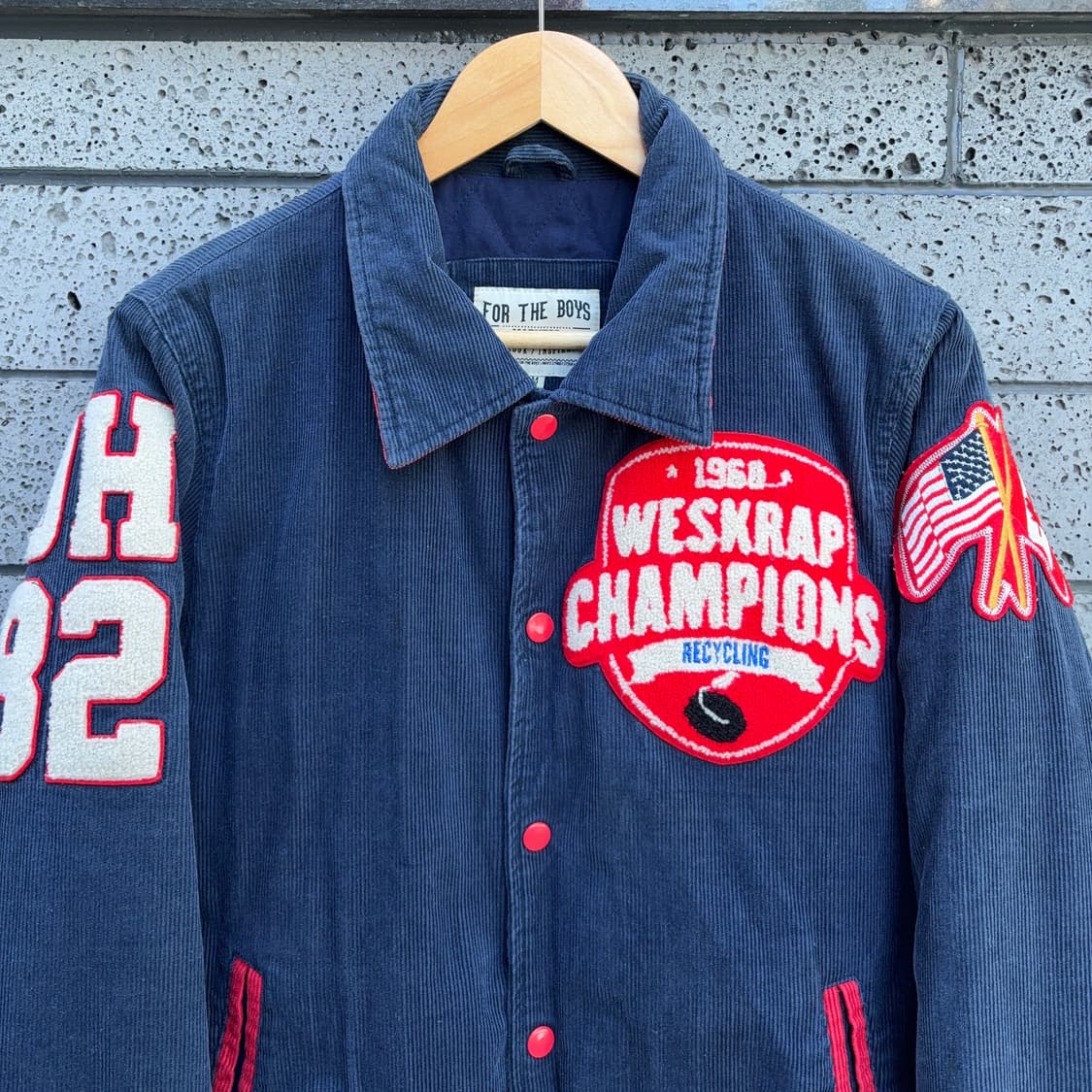 For the Boys / THE MADNESS 코듀로이 바시티 자켓 상품이미지3