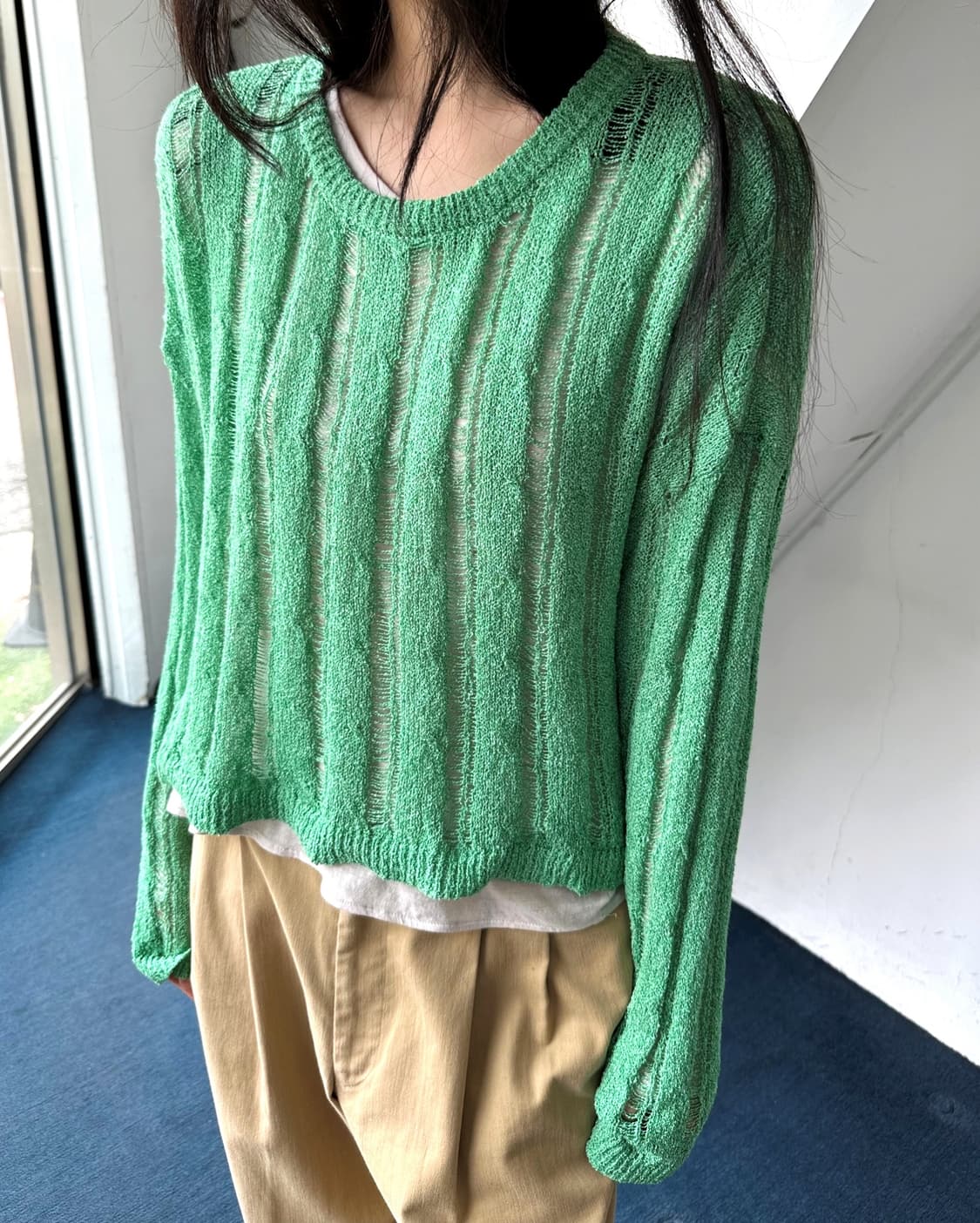 Loose gauge wide silhouette knit 상품이미지6