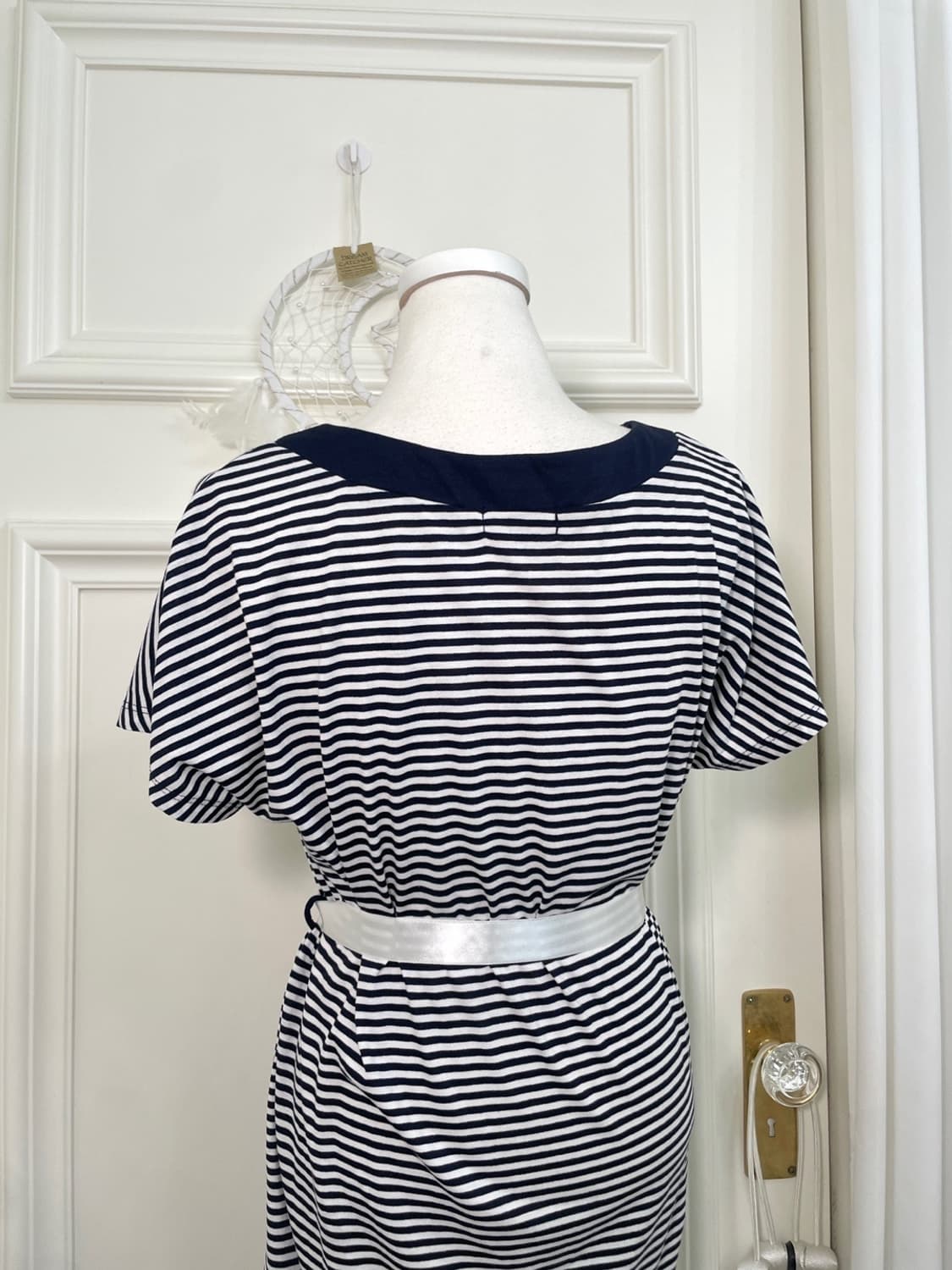 navy white stripe cotton midi opc 상품이미지4