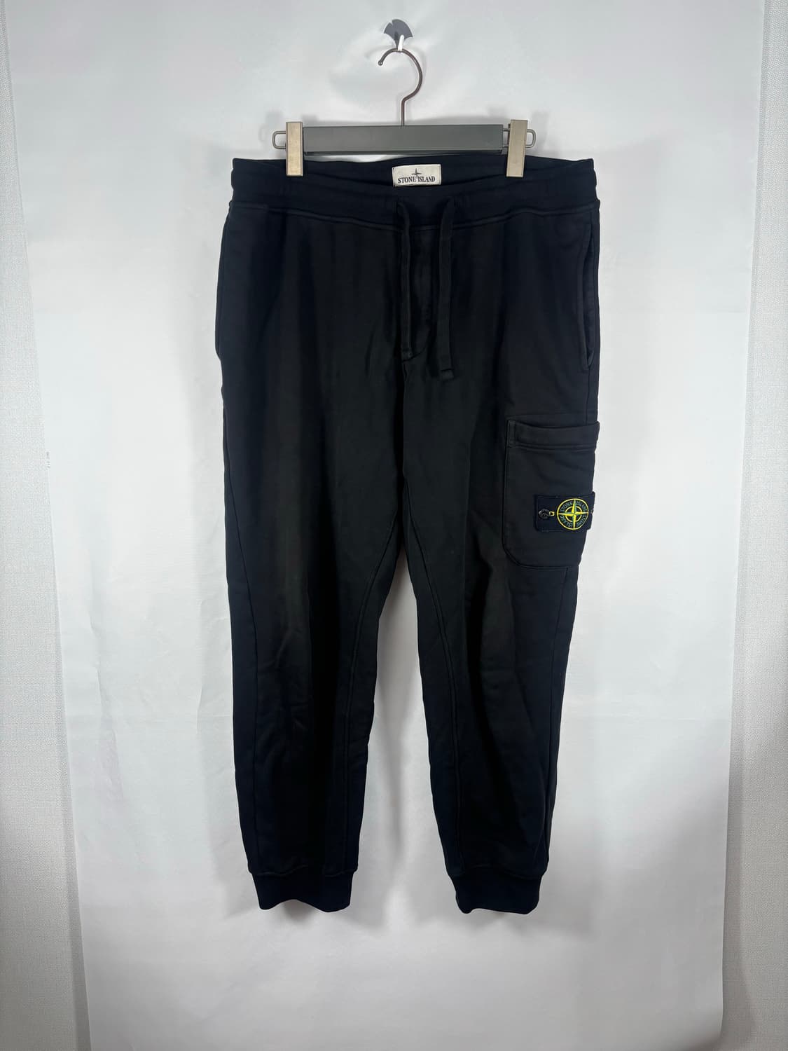 (23SS)스톤아일랜드 코튼 플리스 카고 팬츠 블랙XL 상품이미지1