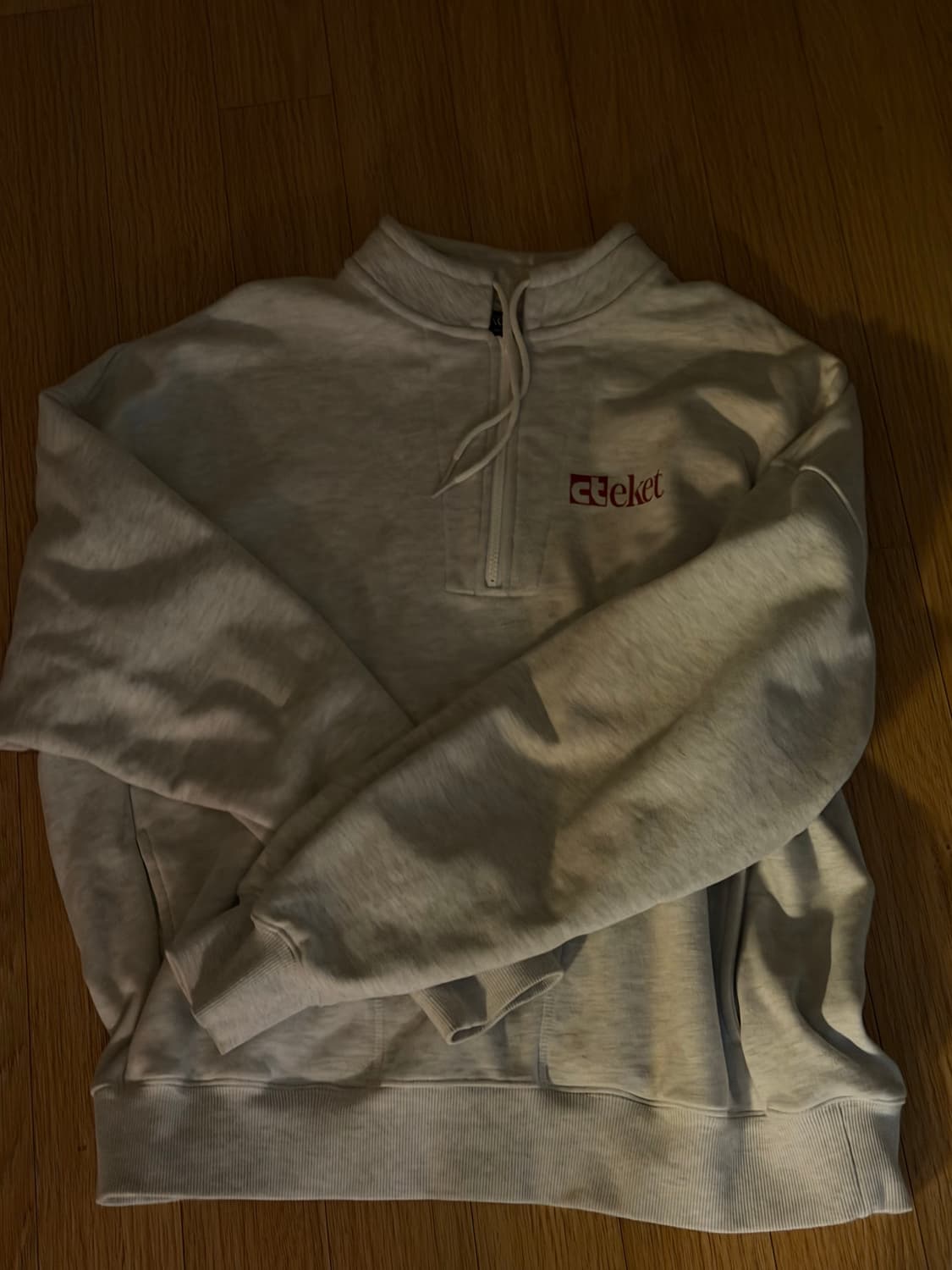 [테켓] Plan Half Zip-Up Sweatshirt Melange 상품이미지2