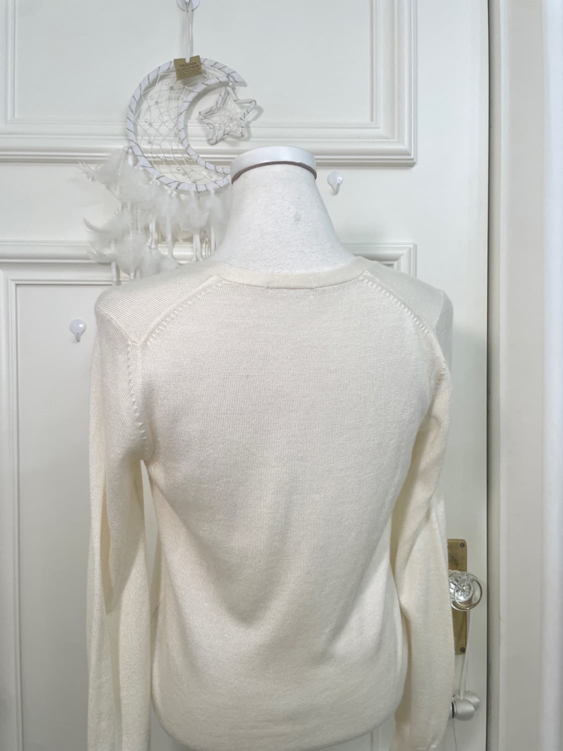 ivory v-neck basic spring cardigan 상품이미지4