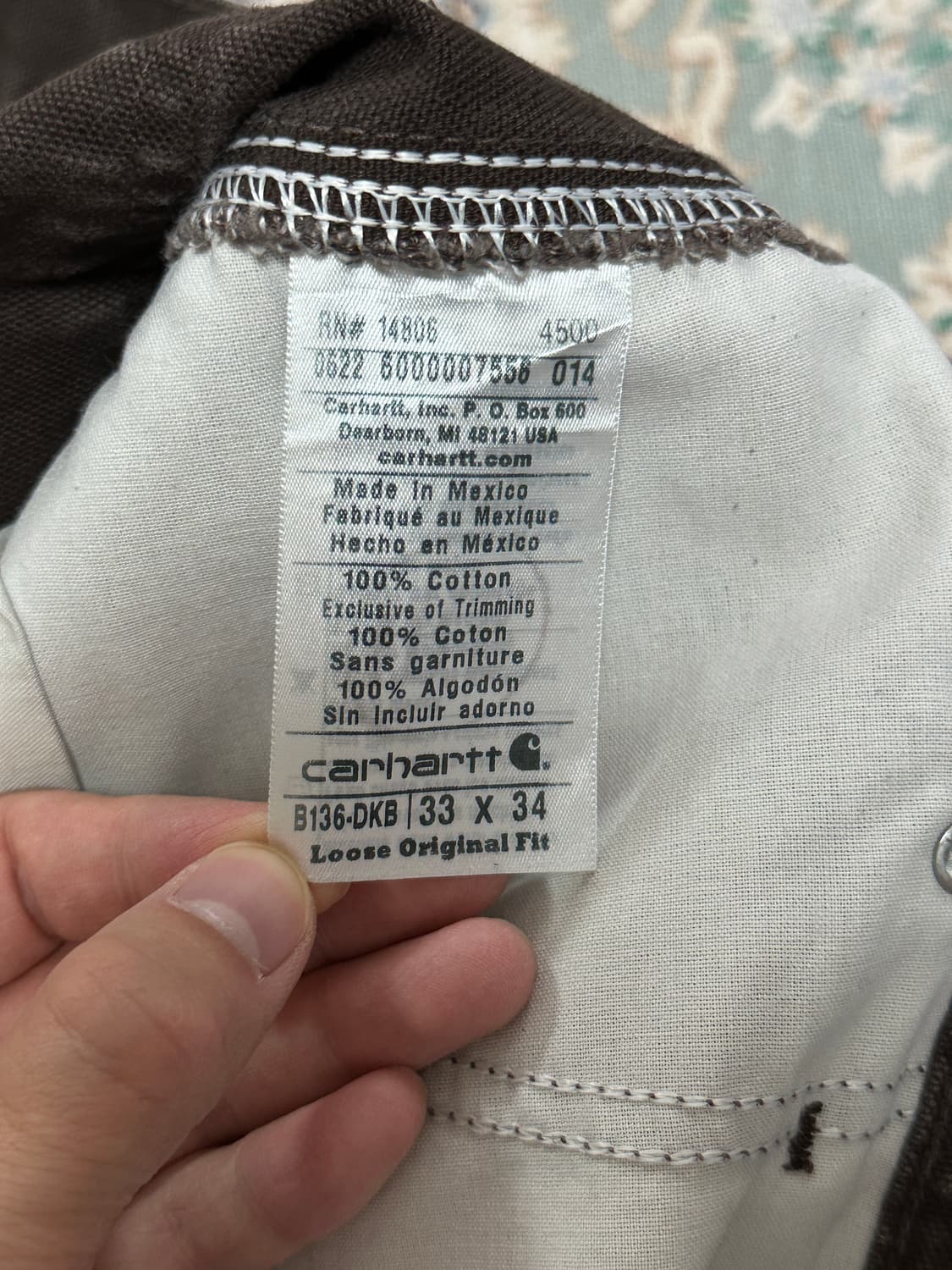 (32)Carhartt B136 더블니 브라운 DKB 상품이미지4