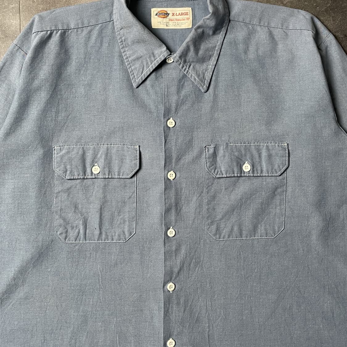 DICKIES 디키즈 빈티지 블루 플랩포켓 워크 셔츠 A00880 상품이미지3