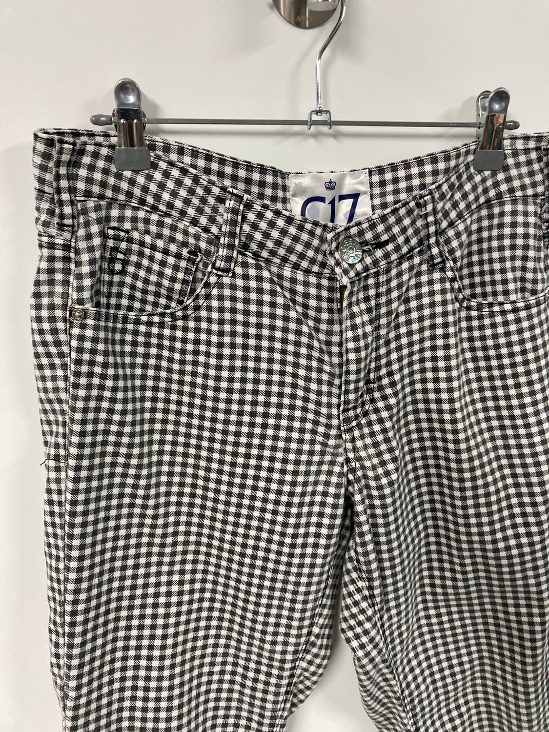빈티지 체크 7부 팬츠 상품이미지4