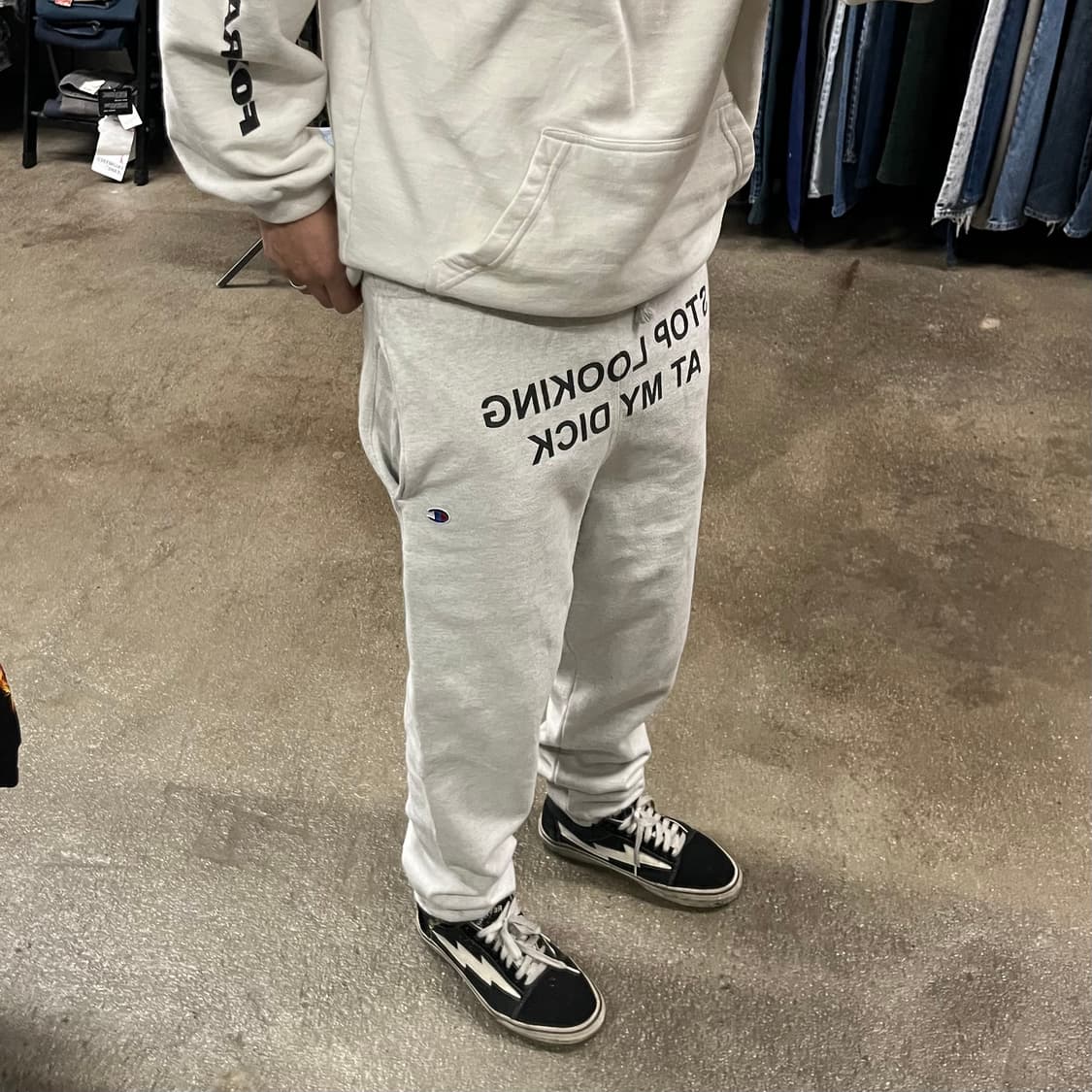 Champion Pizzaslime 레터링 스웻 팬츠 (S) 상품이미지7