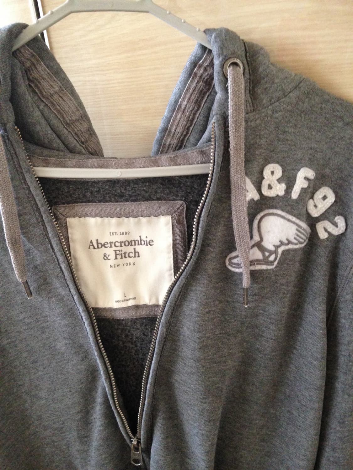 아베크롬비 회색 후드집업 상품이미지1