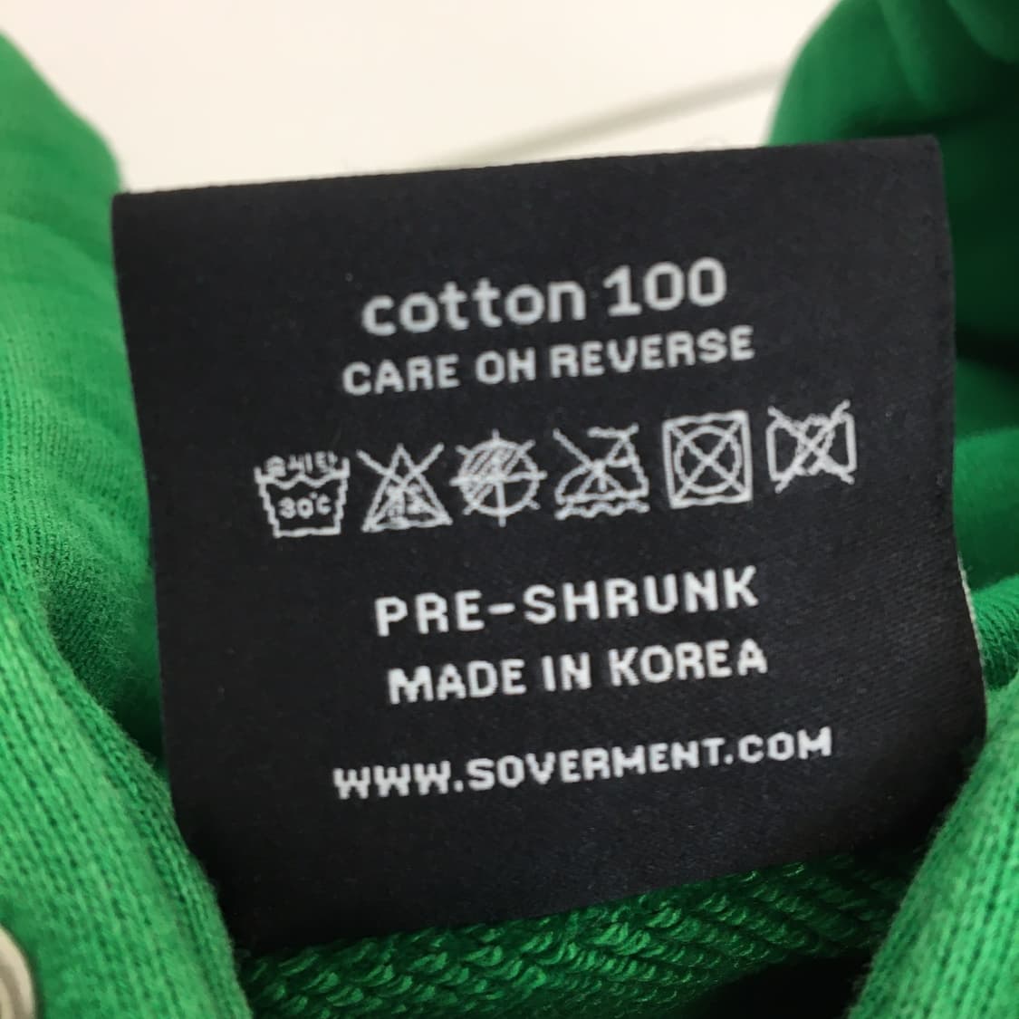 SOVERMENT 소버먼트 950G 레이싱 그린 후드 S 오버  상품이미지6