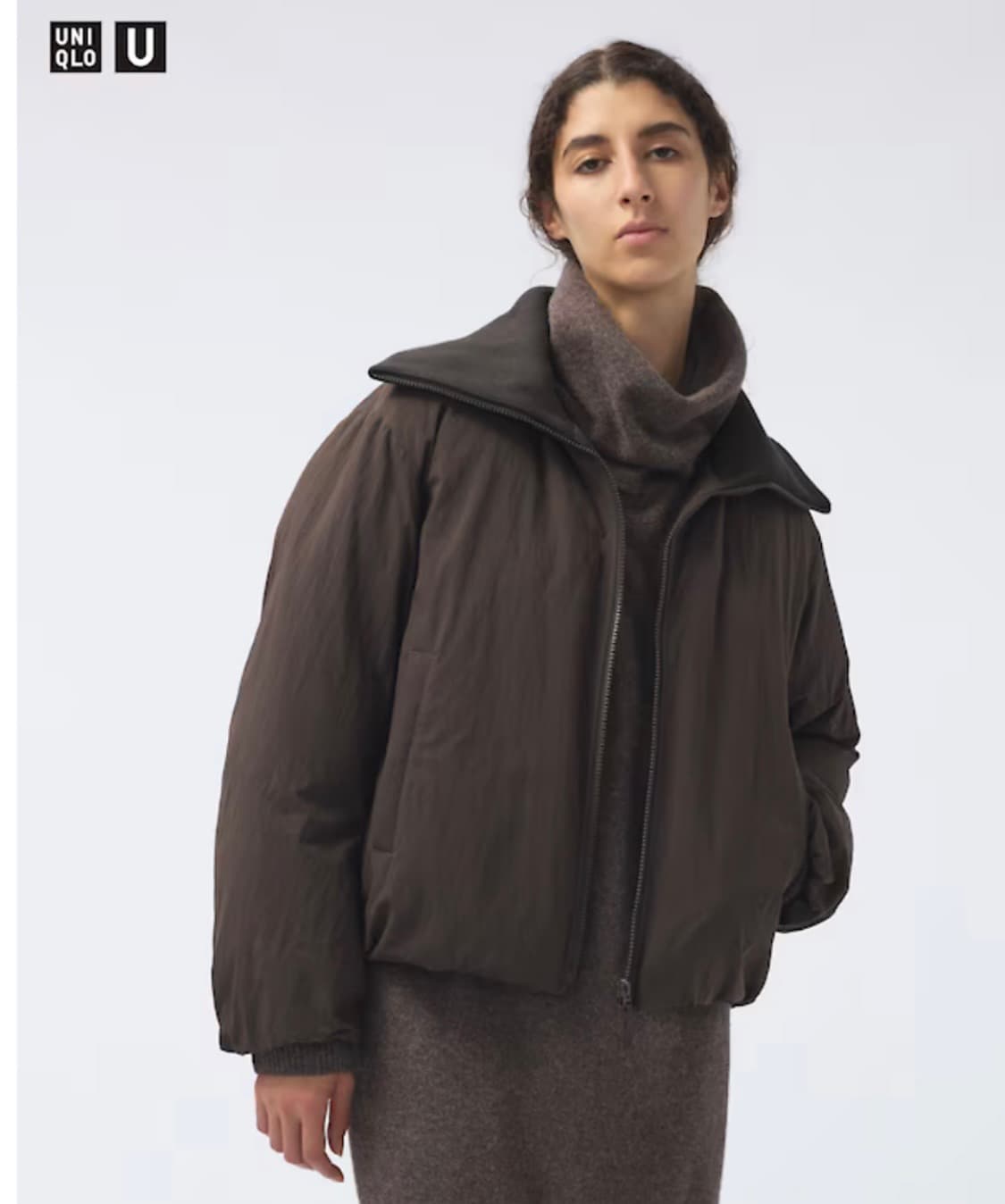 유니클로U 퍼프테크 블루종 패딩 블랙 상품이미지3