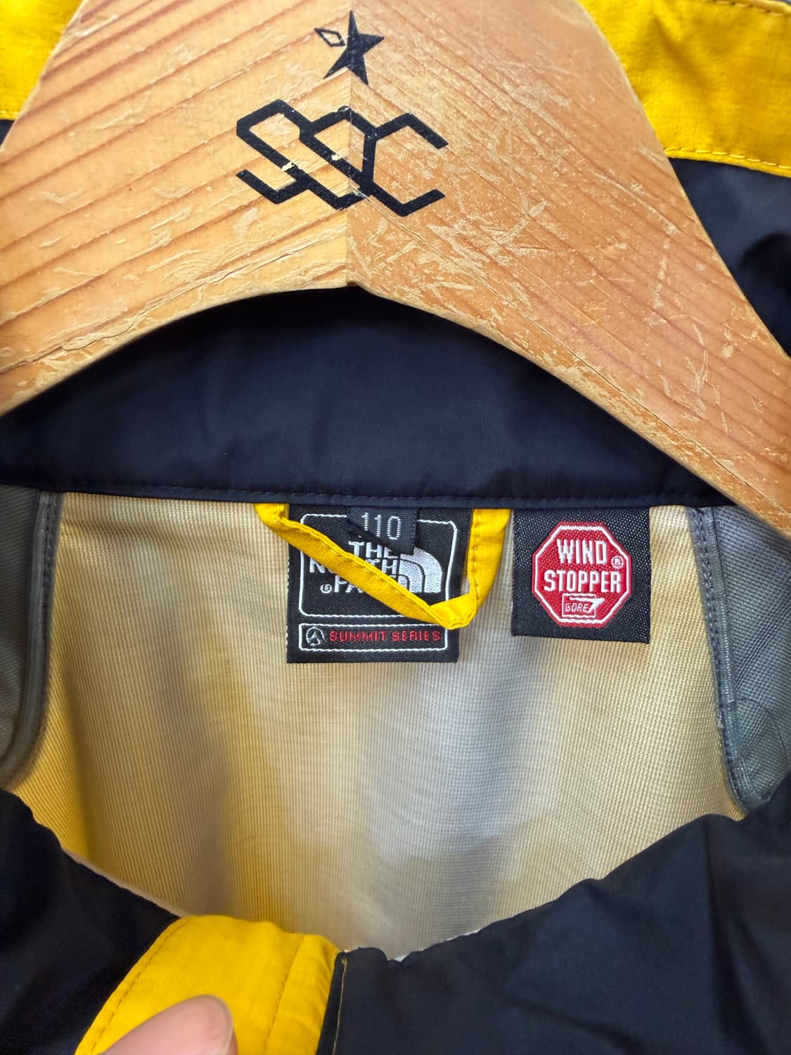 정품) 노스페이스 남성 써밋 옐로우 바람막이 자켓 110 상품이미지7