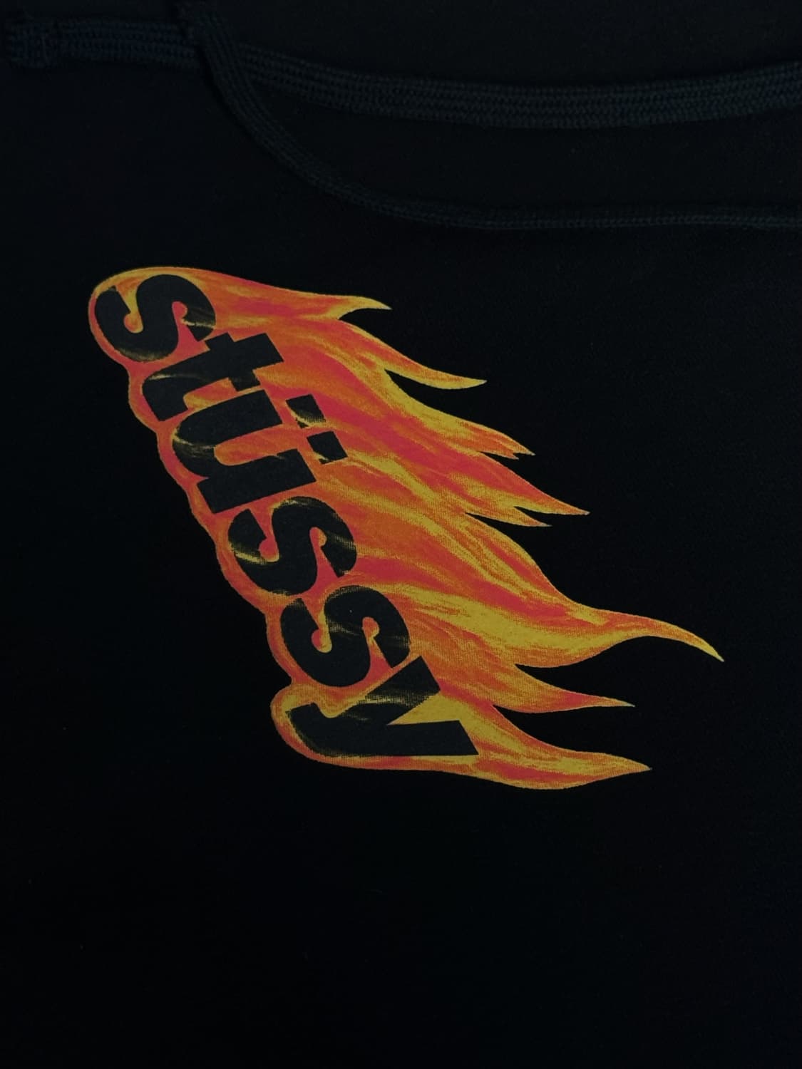 스투시 후드 블랙 / Stussy Flames Hood Black 상품이미지2