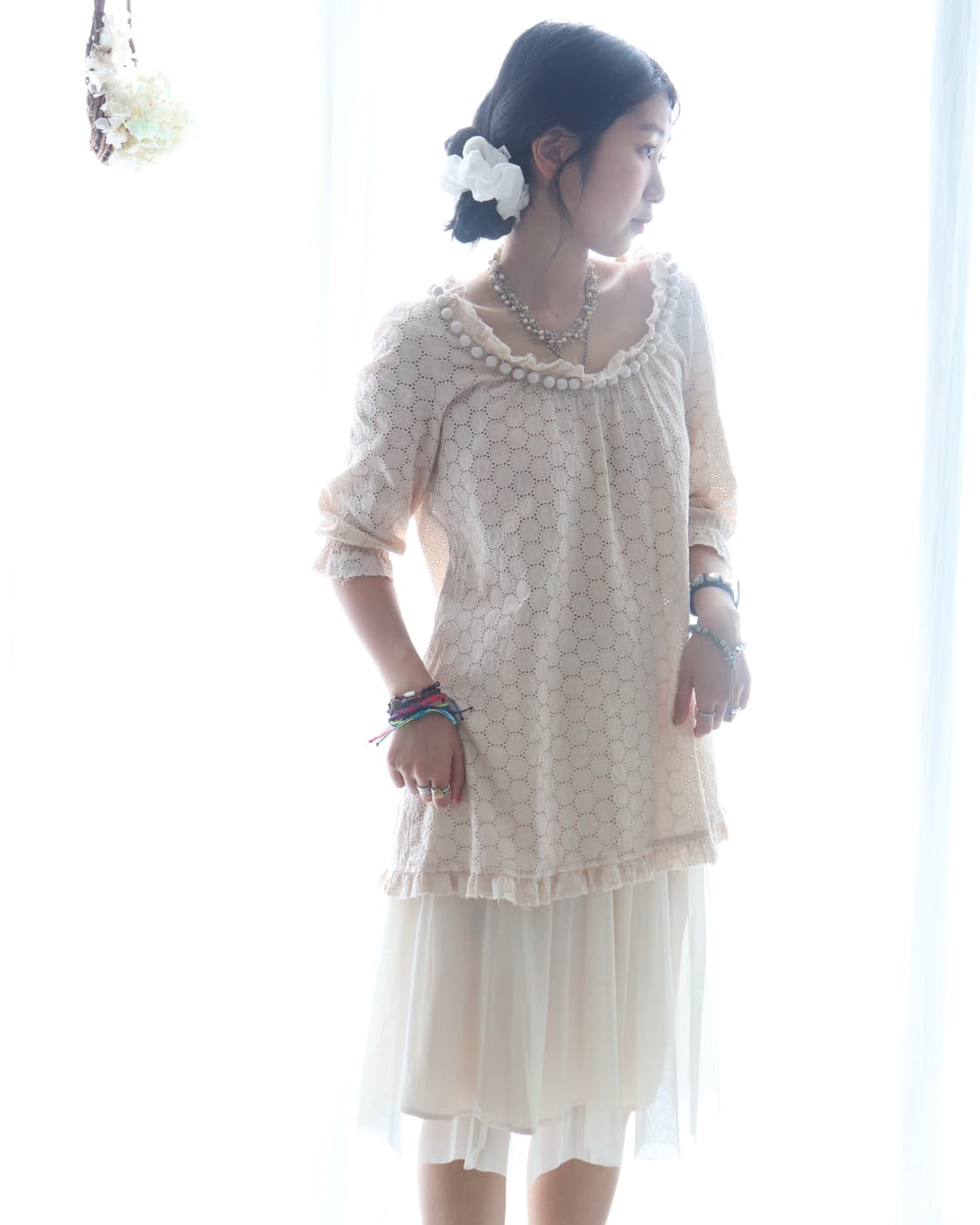 [Hysteric Glamour] Pom-Pom Lace Blouse 상품이미지7