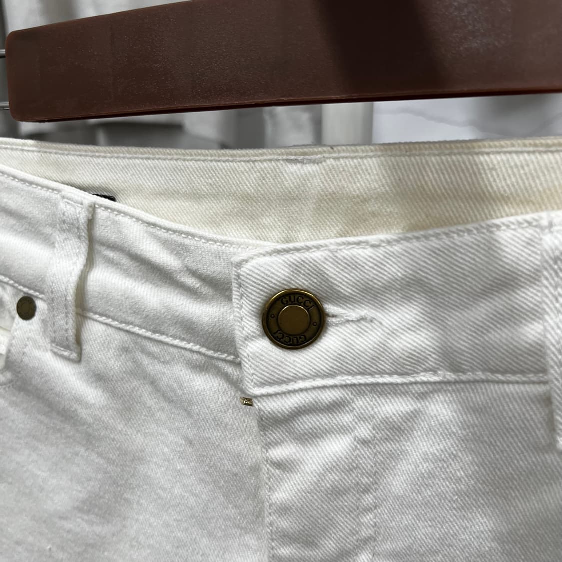 구찌 우먼 화이트 데님 팬츠 38 상품이미지5