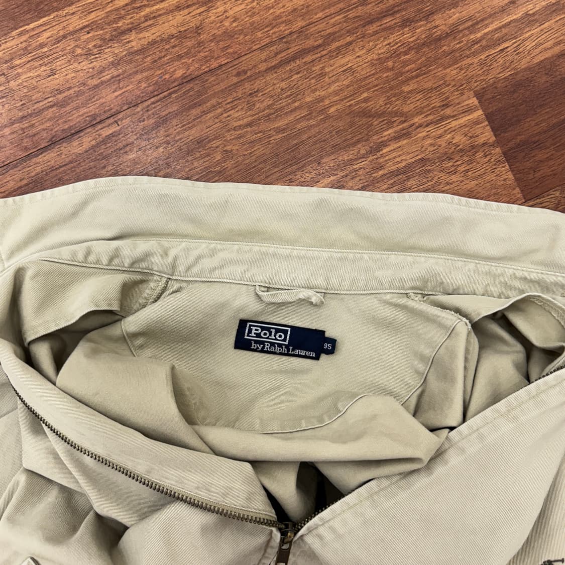 95(XL) 폴로 랄프로렌 90s 카키로고 베이지 스윙톱 자켓  상품이미지8