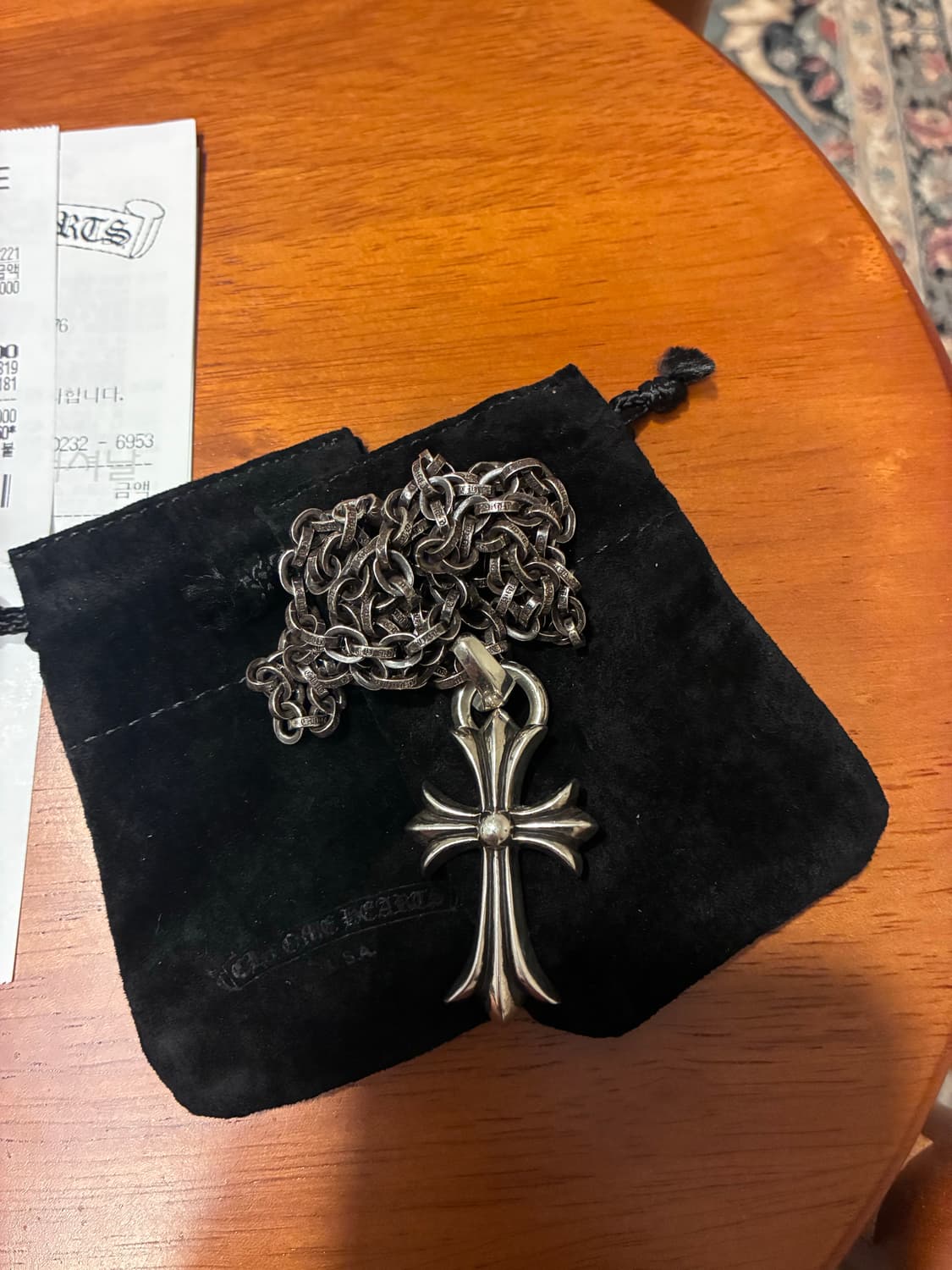 크롬하츠 페이퍼체인 24인치 스몰크로스 with 베일  상품이미지1