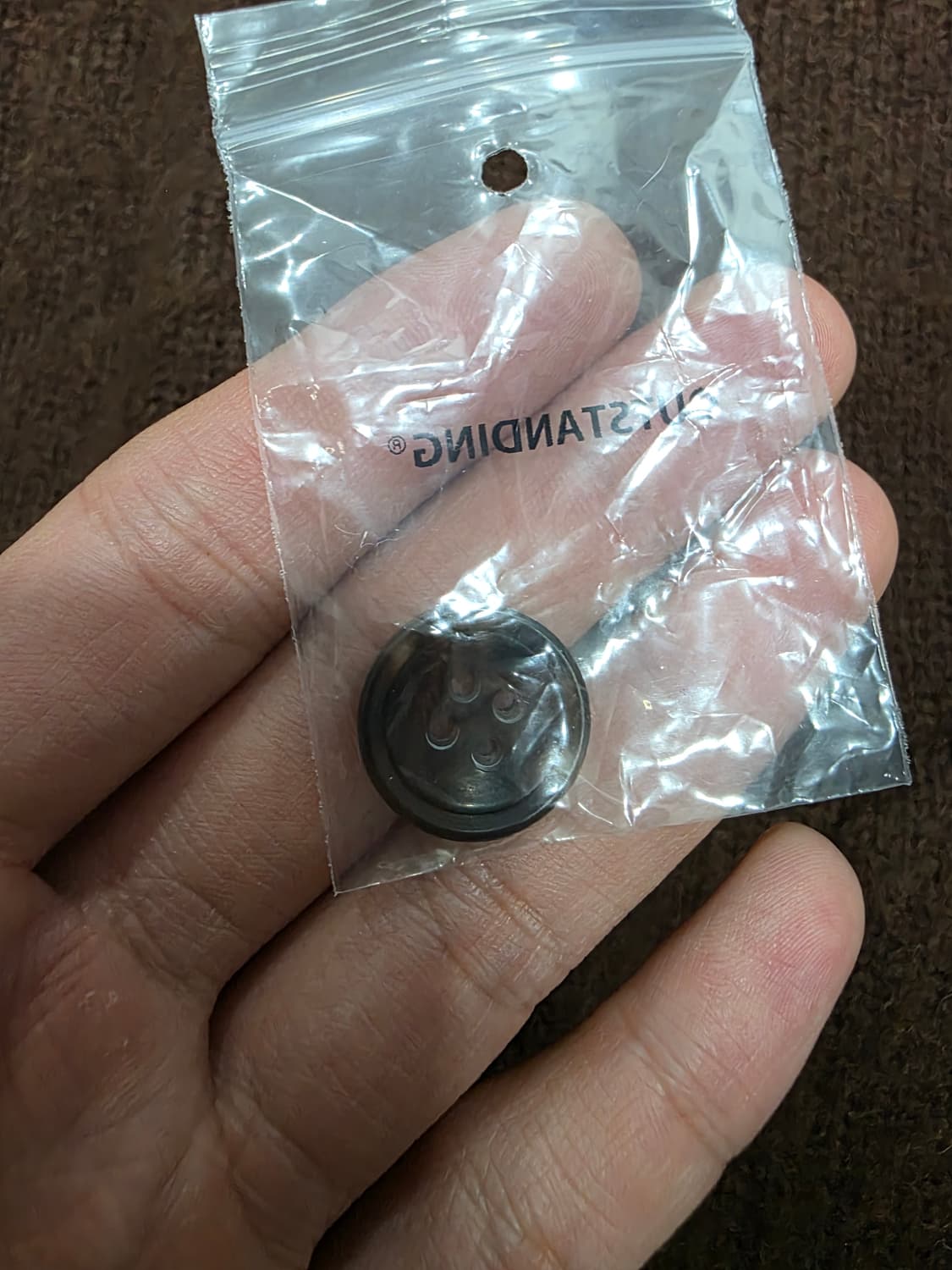 아웃스탠딩 브라운 브러쉬드울 라운드넥 가디건 상품이미지3