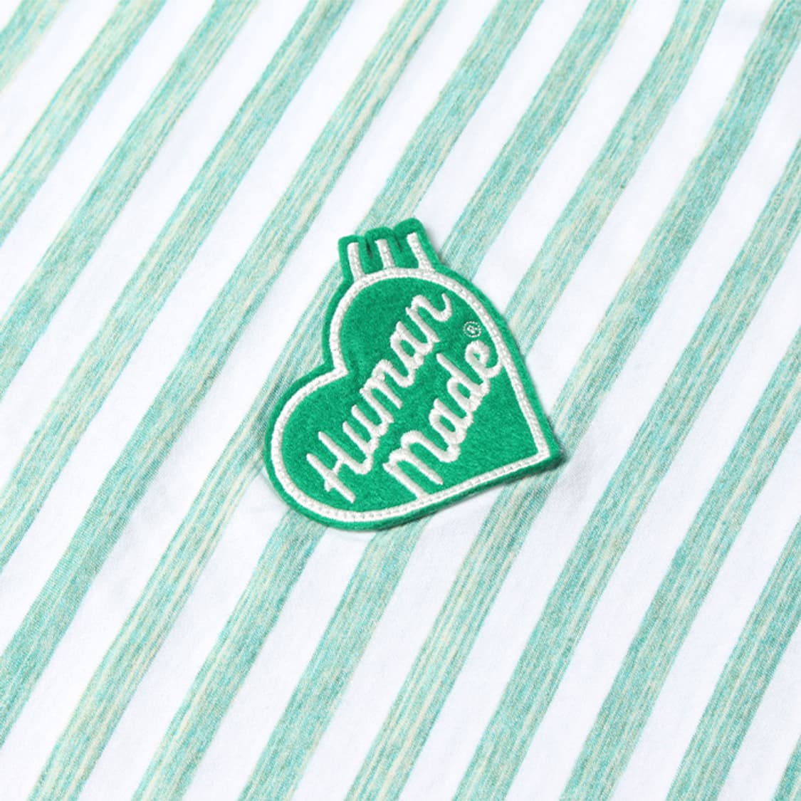  HUMAN MADE "Green Stripe T-Shirts" 상품이미지3